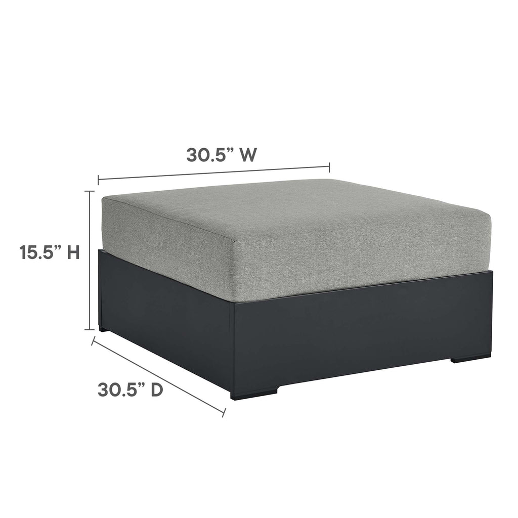 Tulsa Outdoor Powder Coated Aluminum Ottoman