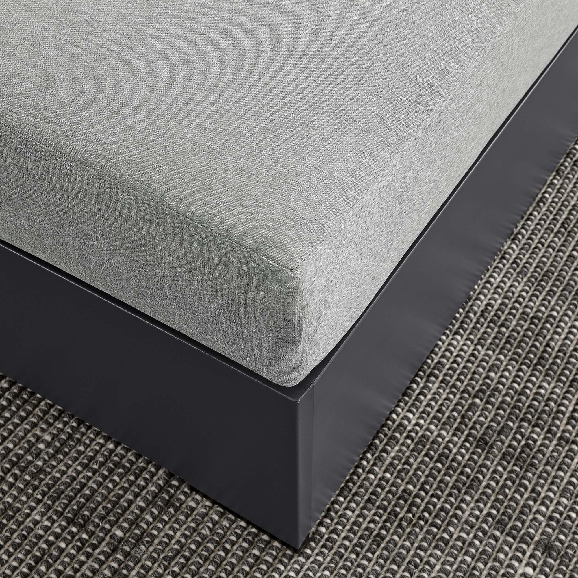 Tulsa Outdoor Powder Coated Aluminum Ottoman