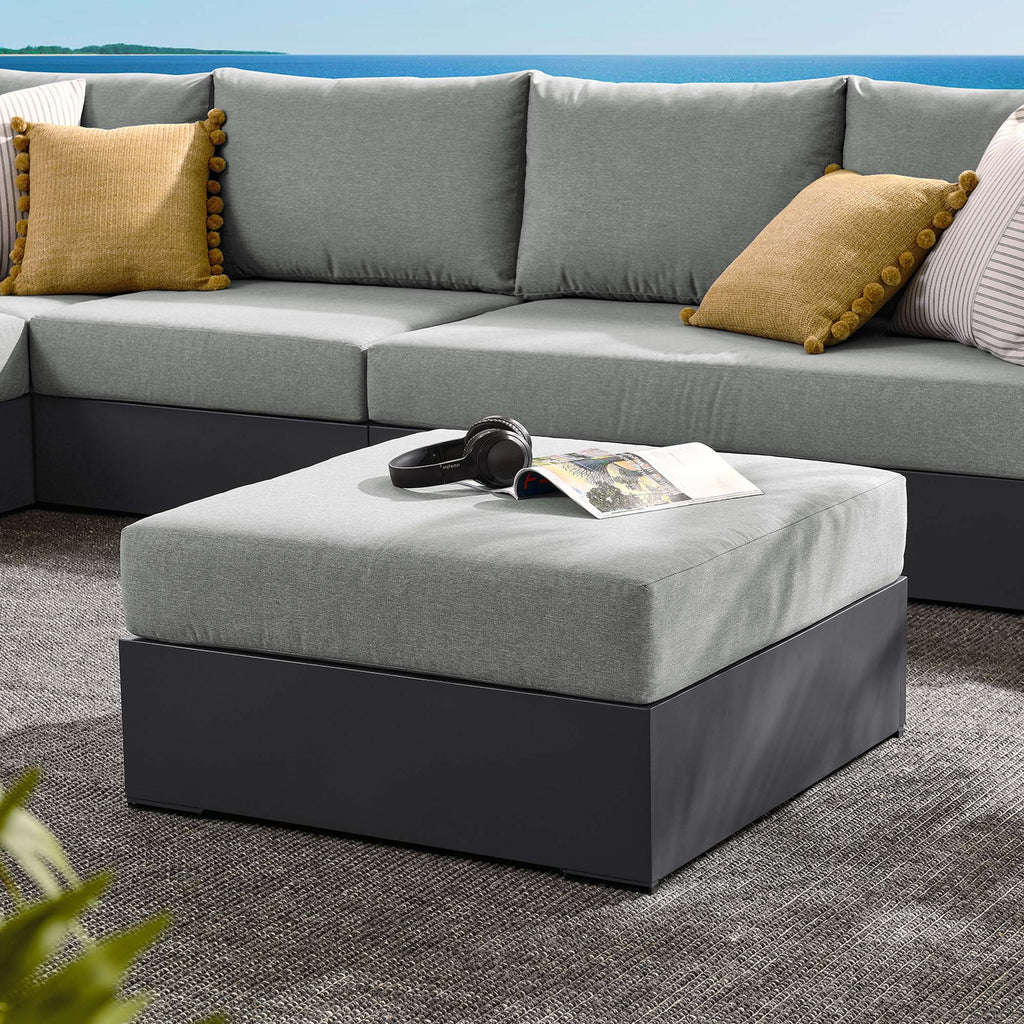 Tulsa Outdoor Powder Coated Aluminum Ottoman