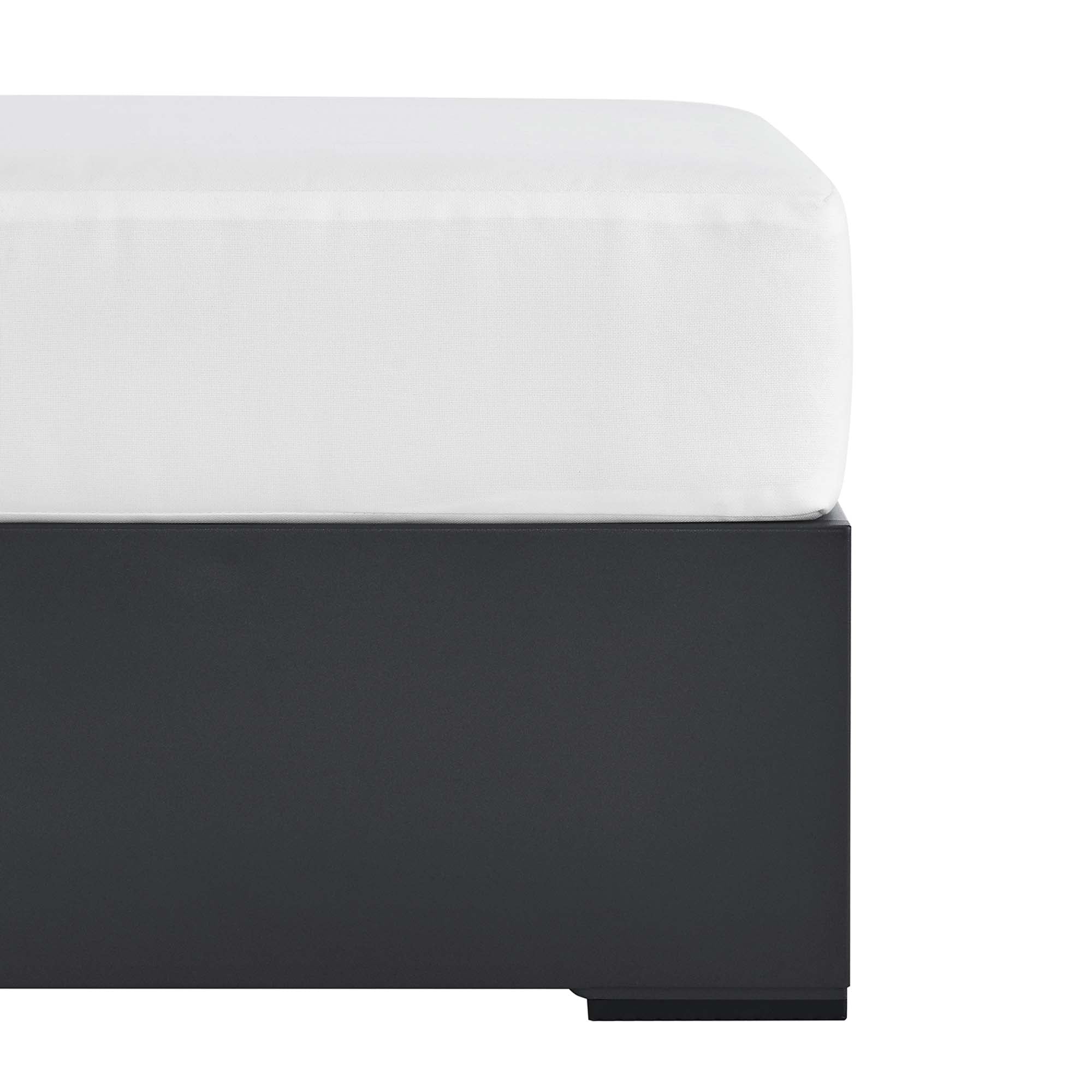 Tulsa Outdoor Powder Coated Aluminum Ottoman