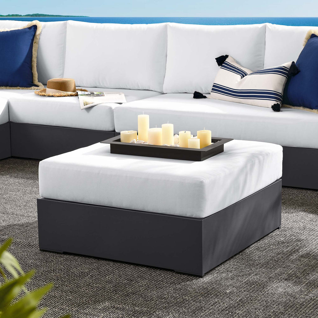 Tulsa Outdoor Powder Coated Aluminum Ottoman
