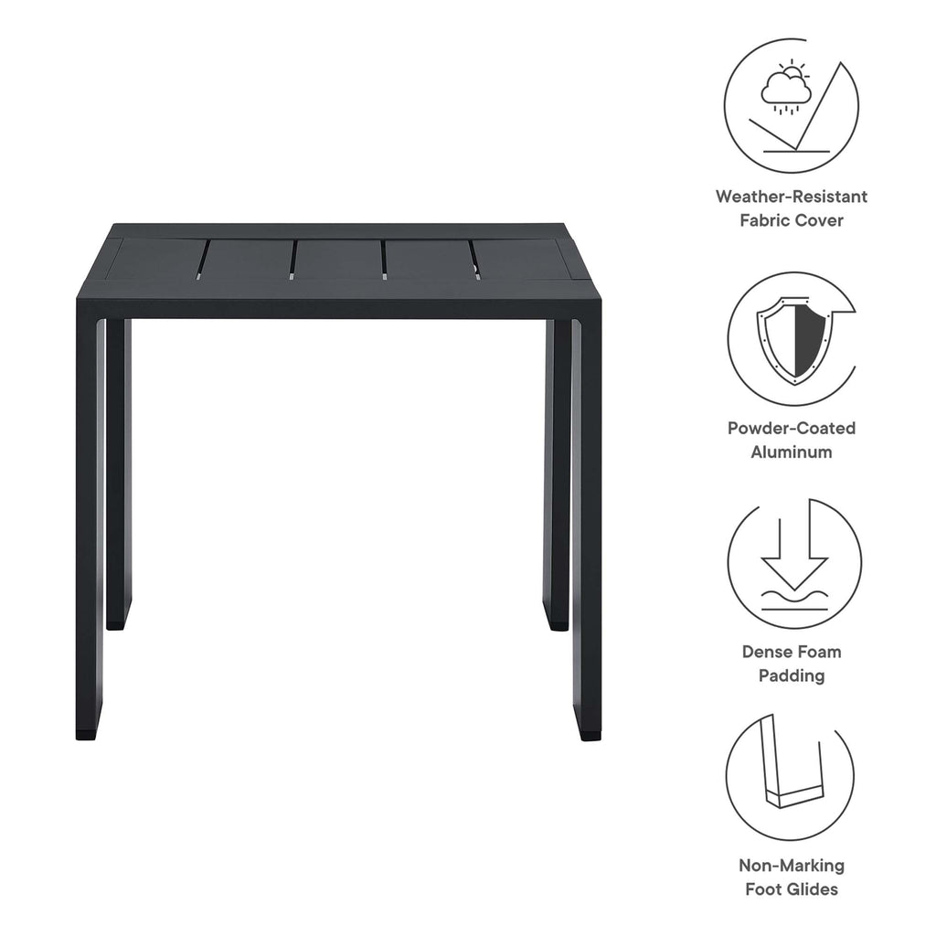 Tulsa Outdoor Powder Coated Aluminum End Table