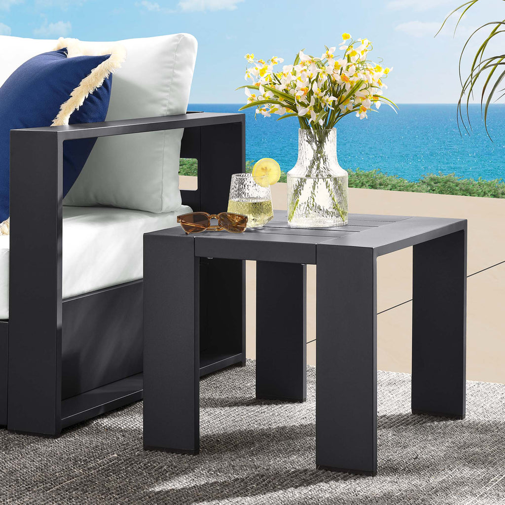 Tulsa Outdoor Powder Coated Aluminum End Table