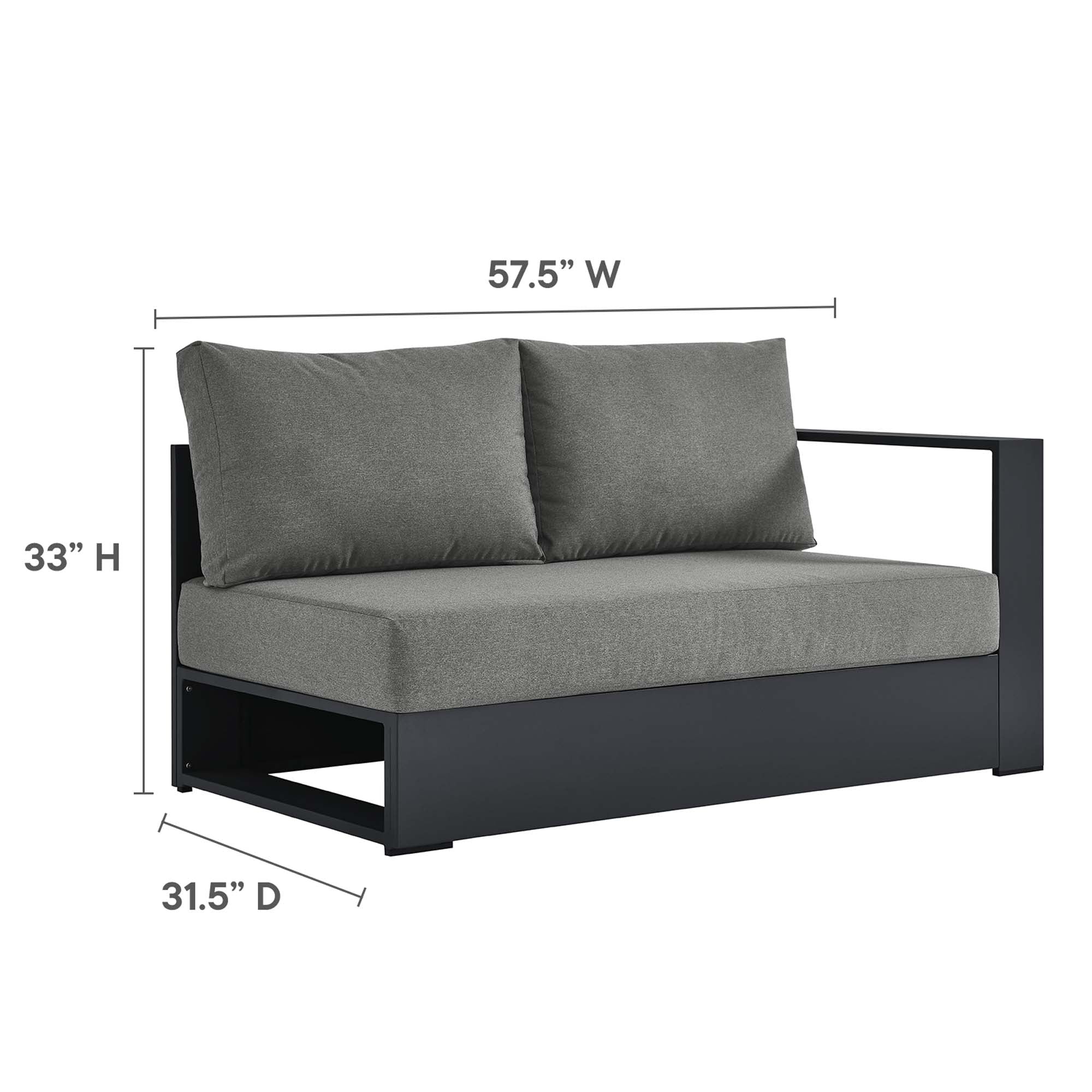 Tulsa 3 Piece Powder Coated Sectional Sofa