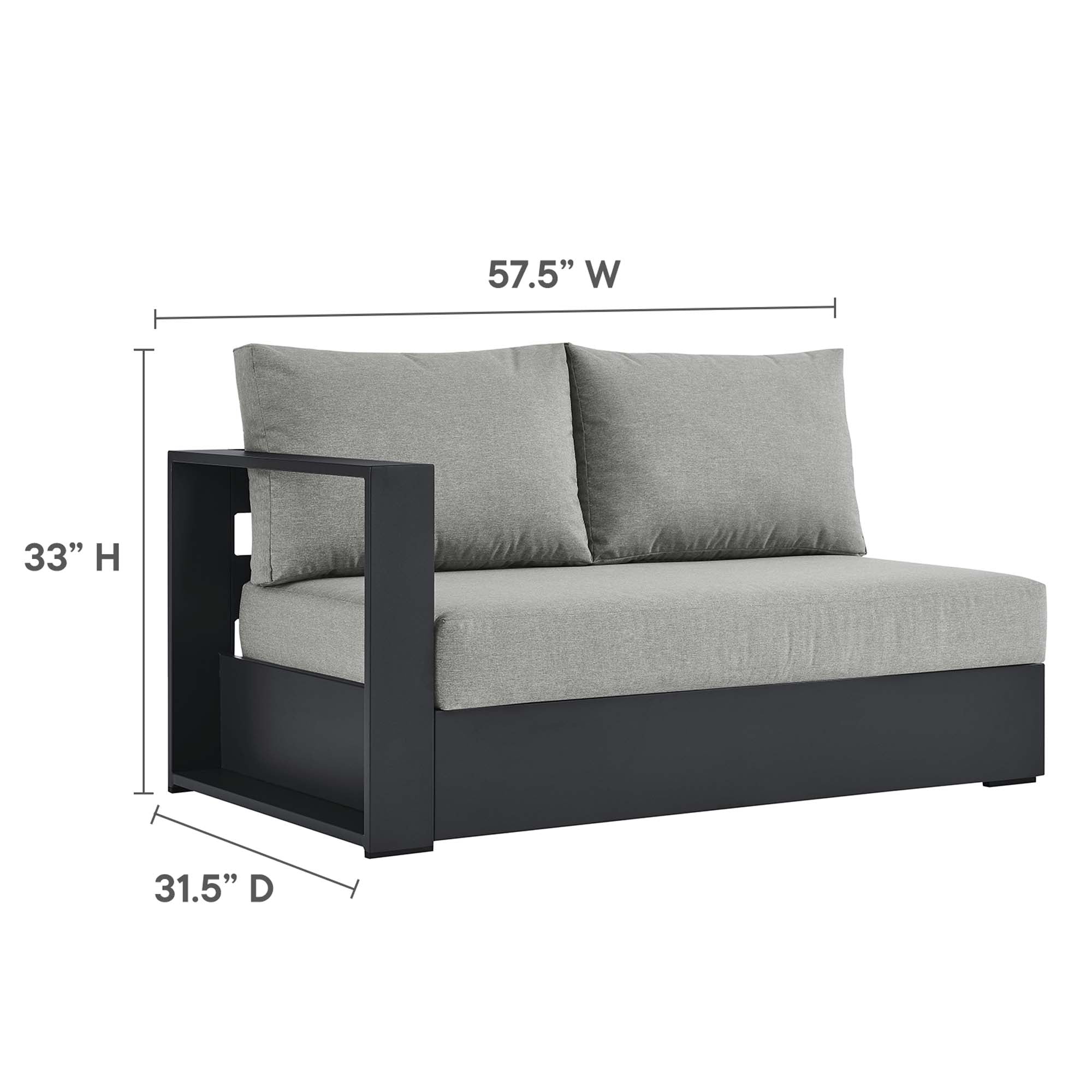 Tulsa 3 Piece Powder Coated Sectional Sofa
