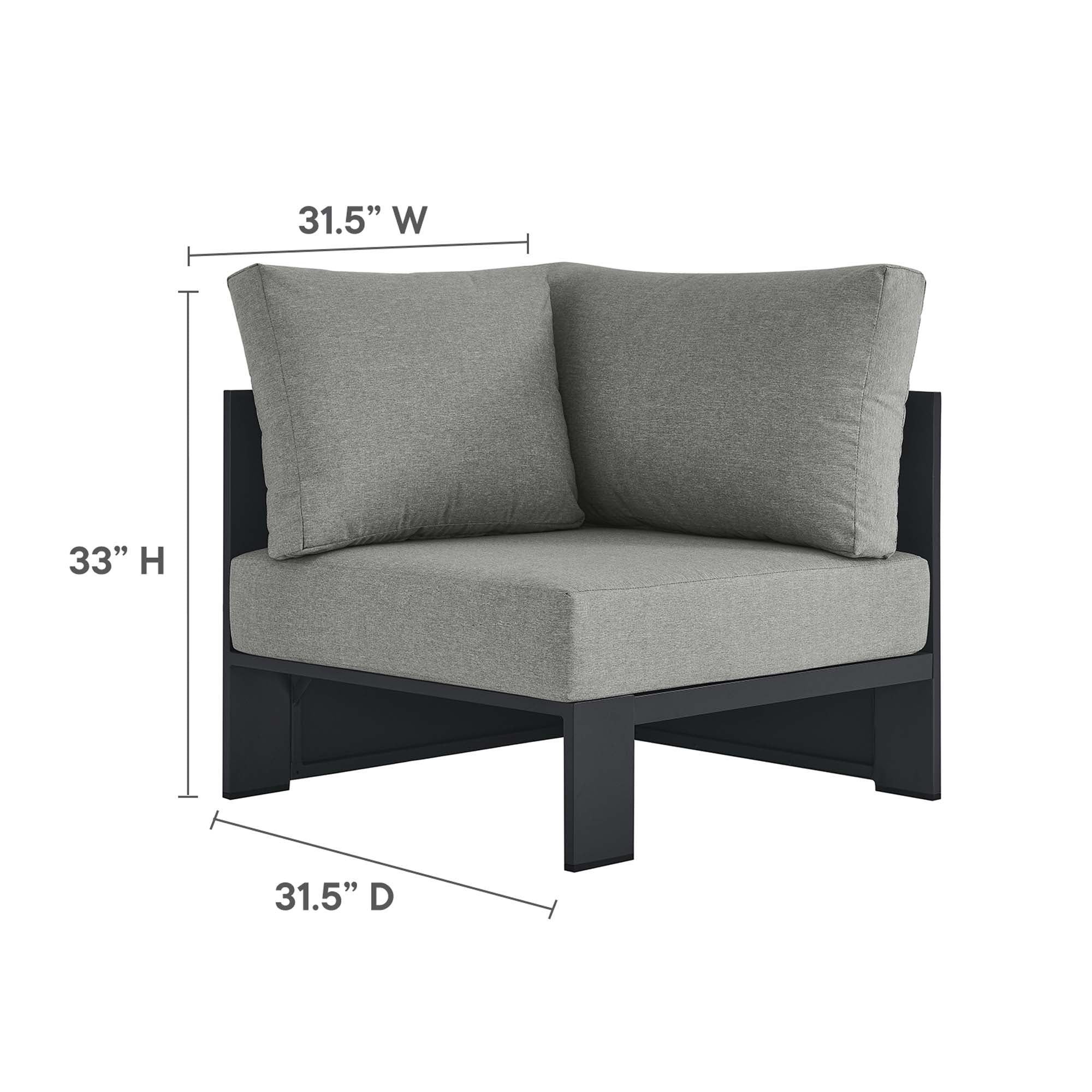 Tulsa 3 Piece Powder Coated Sectional Sofa