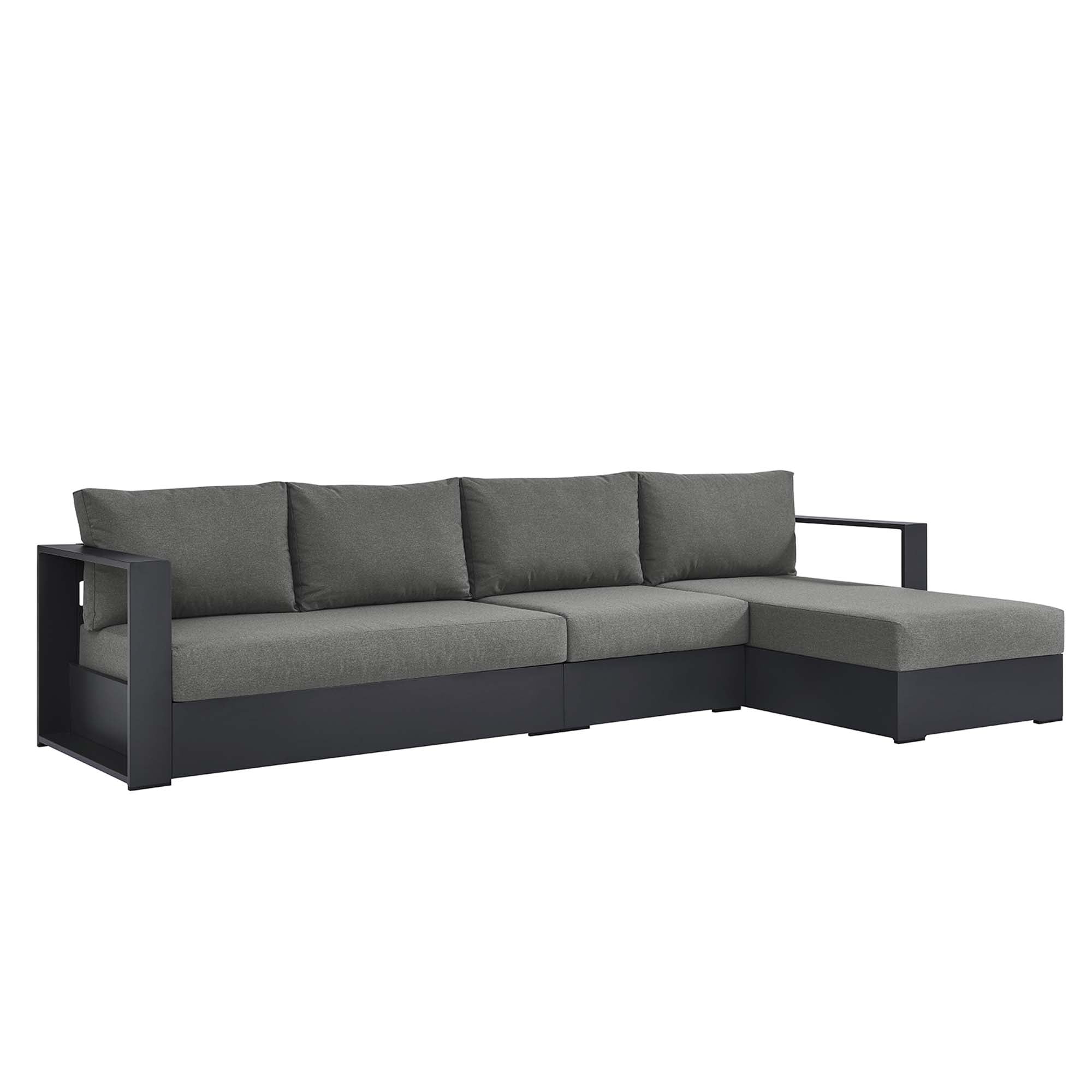 Tulsa 3 Piece Powder Coated Sectional Sofa Left Facing