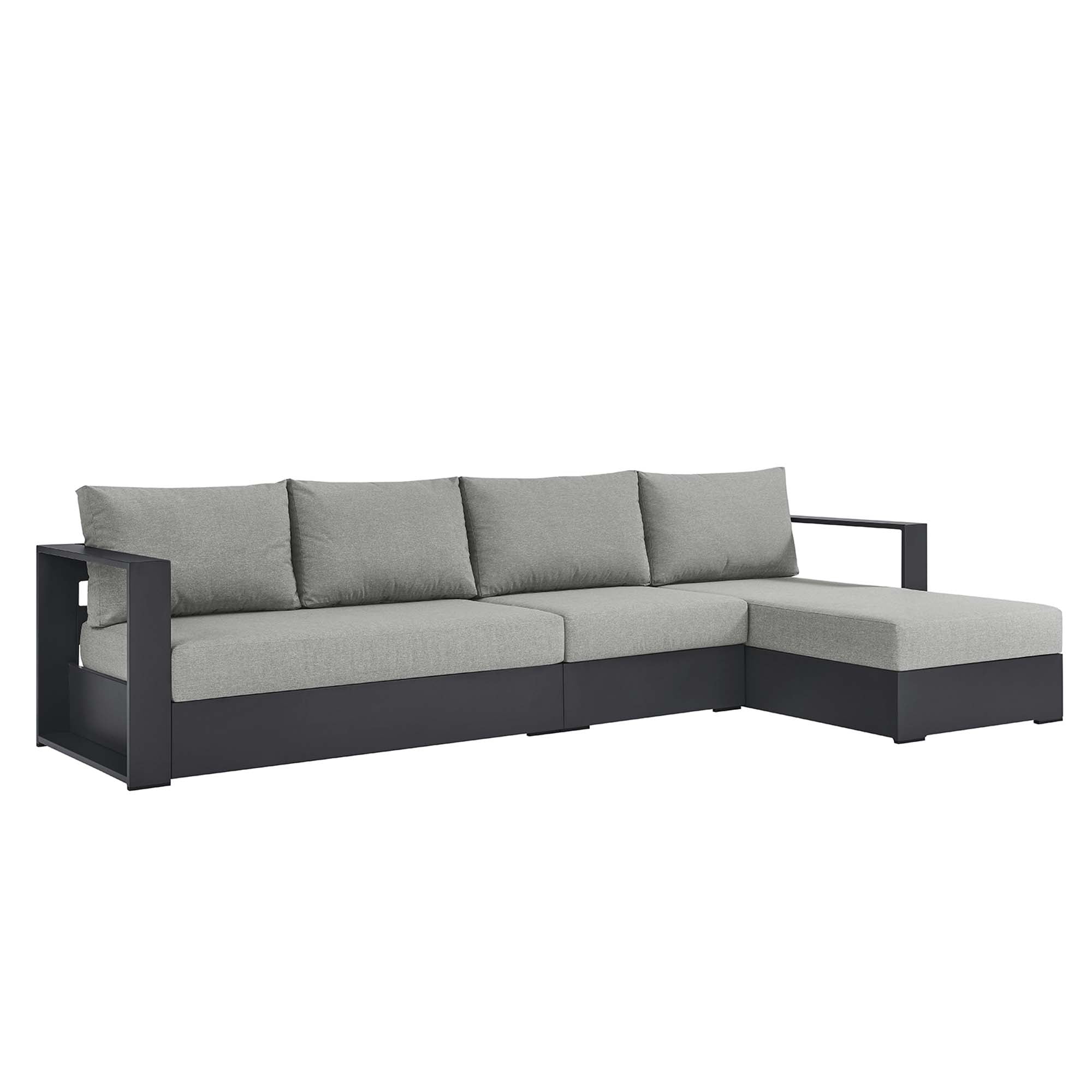 Tulsa 3 Piece Powder Coated Sectional Sofa Left Facing