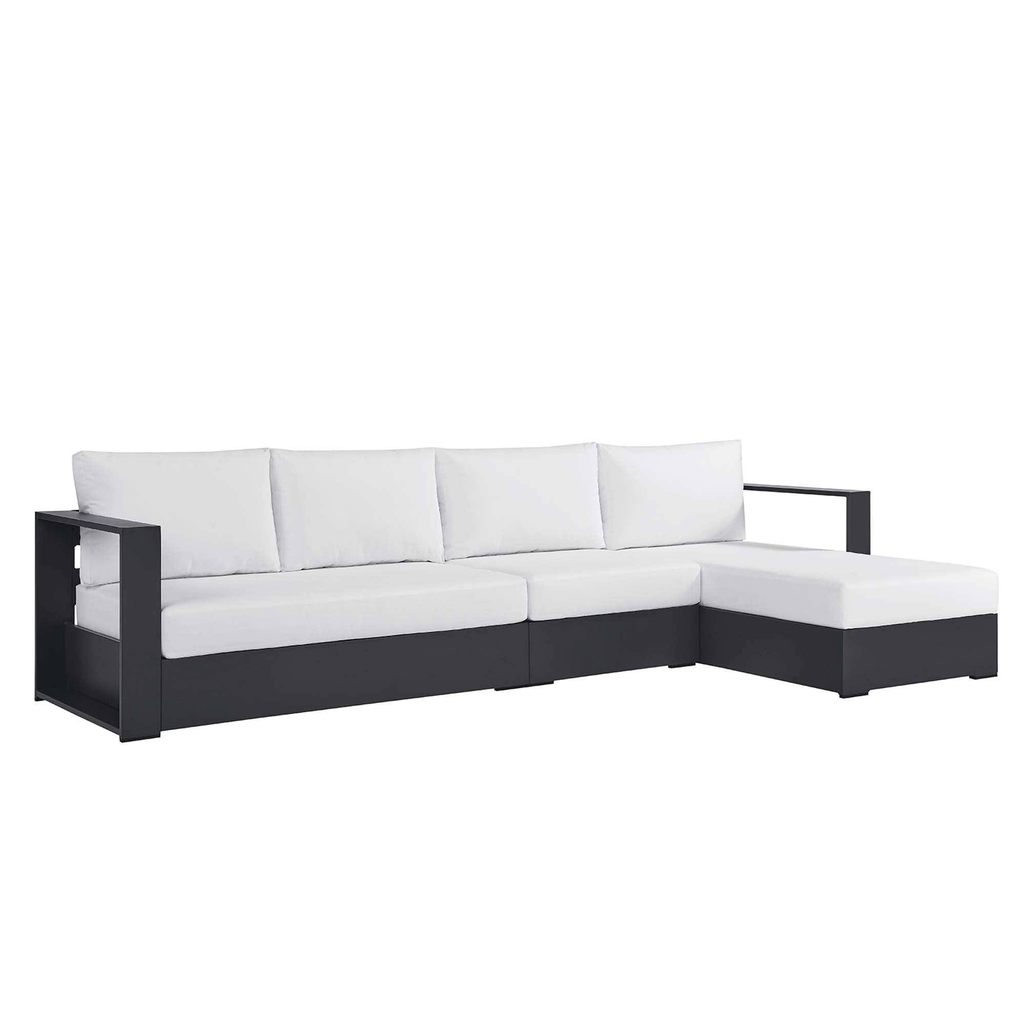 Tulsa 3 Piece Powder Coated Sectional Sofa Left Facing