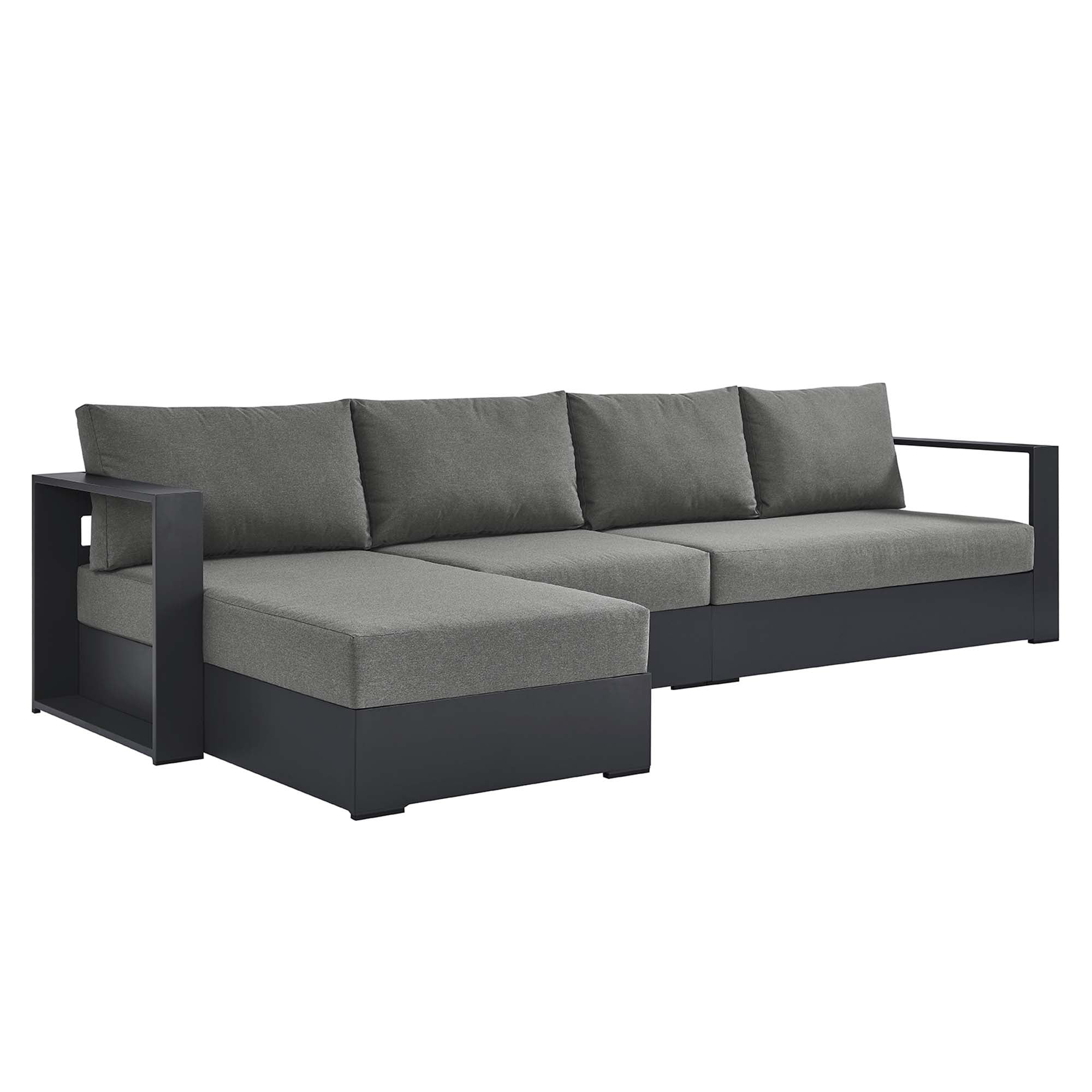 Tulsa 3 Piece Powder Coated Sectional Sofa Right Facing