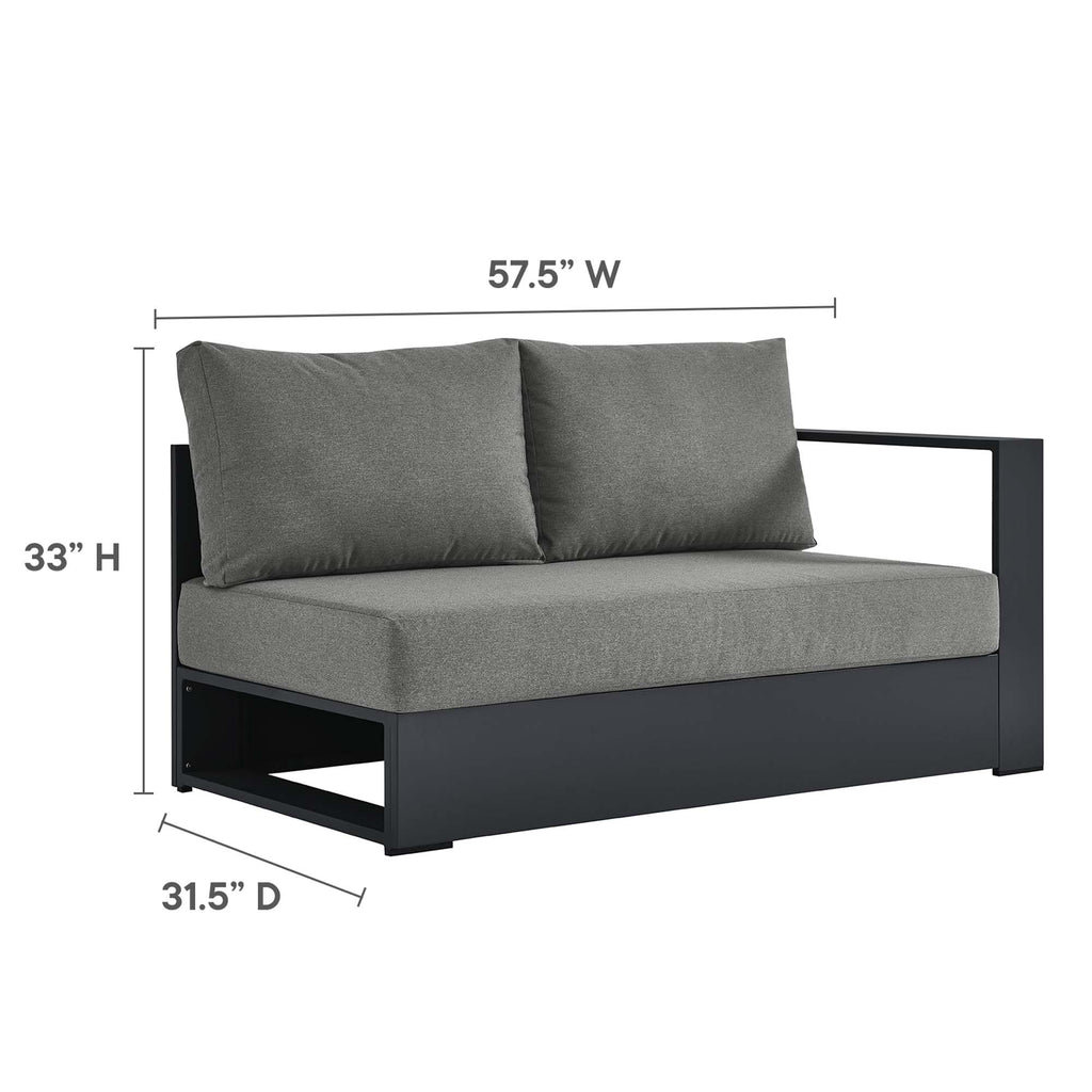 Tulsa 3 Piece Powder Coated Sectional Sofa Right Facing