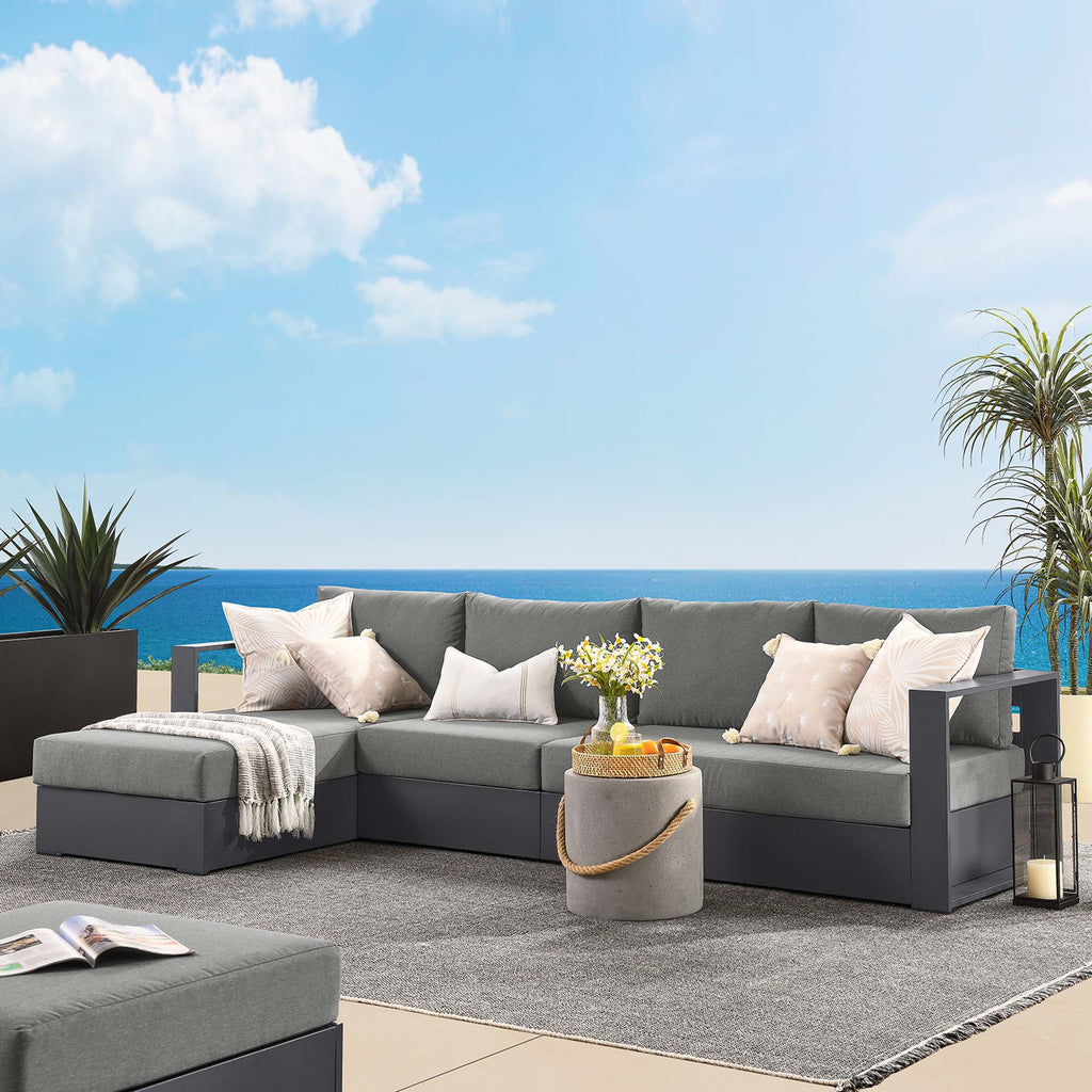 Tulsa 3 Piece Powder Coated Sectional Sofa Right Facing