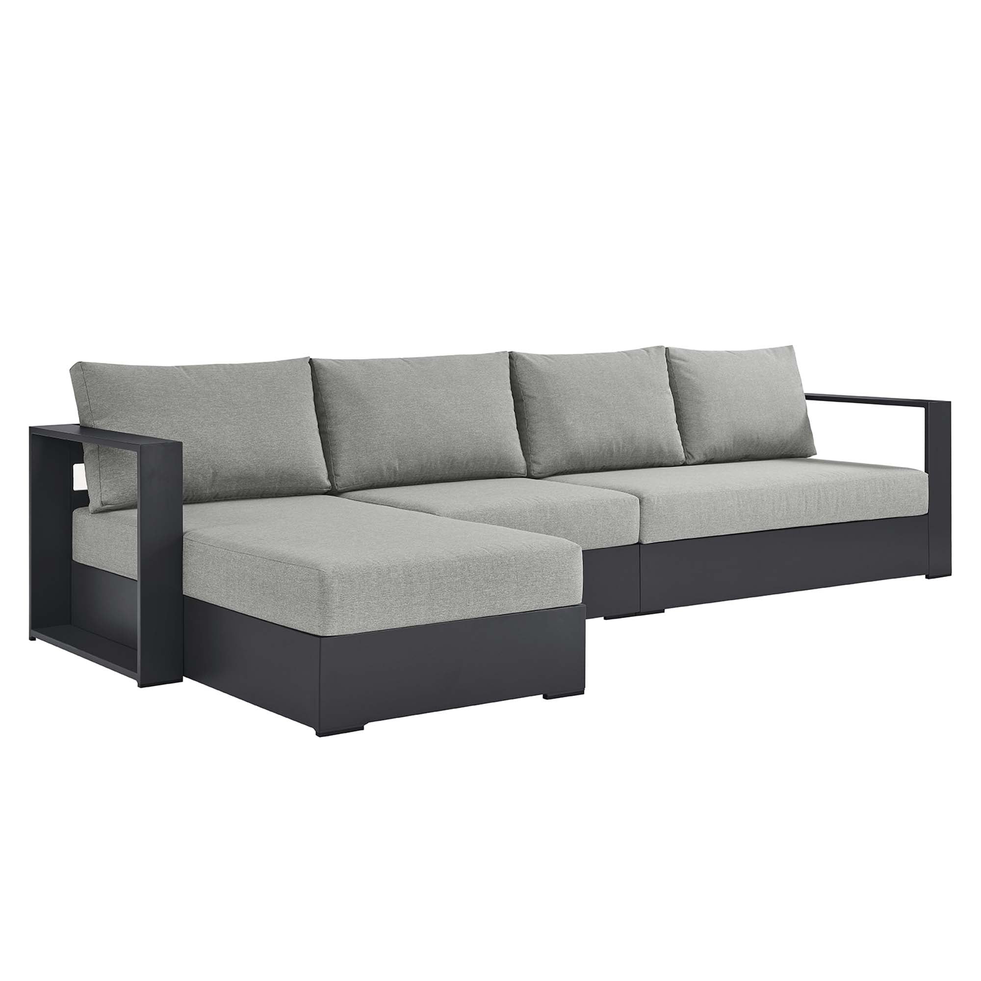 Tulsa 3 Piece Powder Coated Sectional Sofa Right Facing
