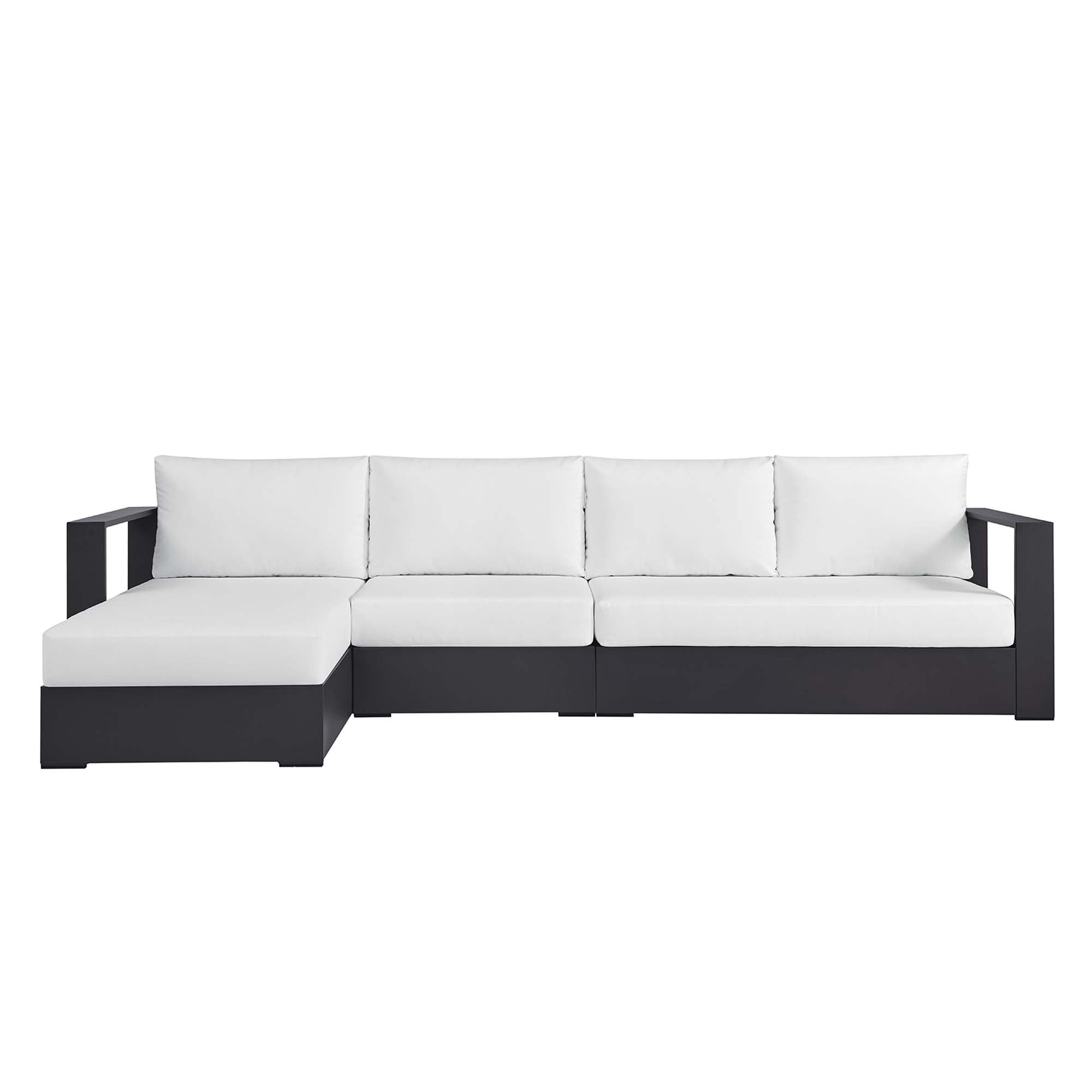 Tulsa 3 Piece Powder Coated Sectional Sofa Right Facing