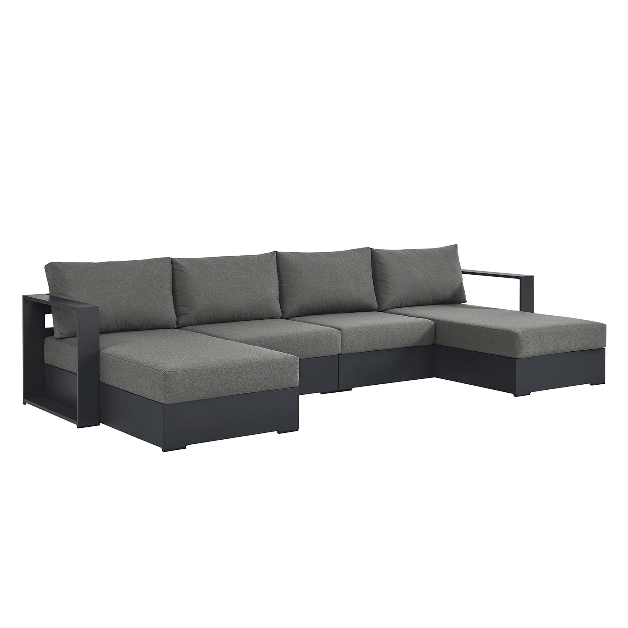 Tulsa 4 Piece Powder Coated Aluminum Sectional