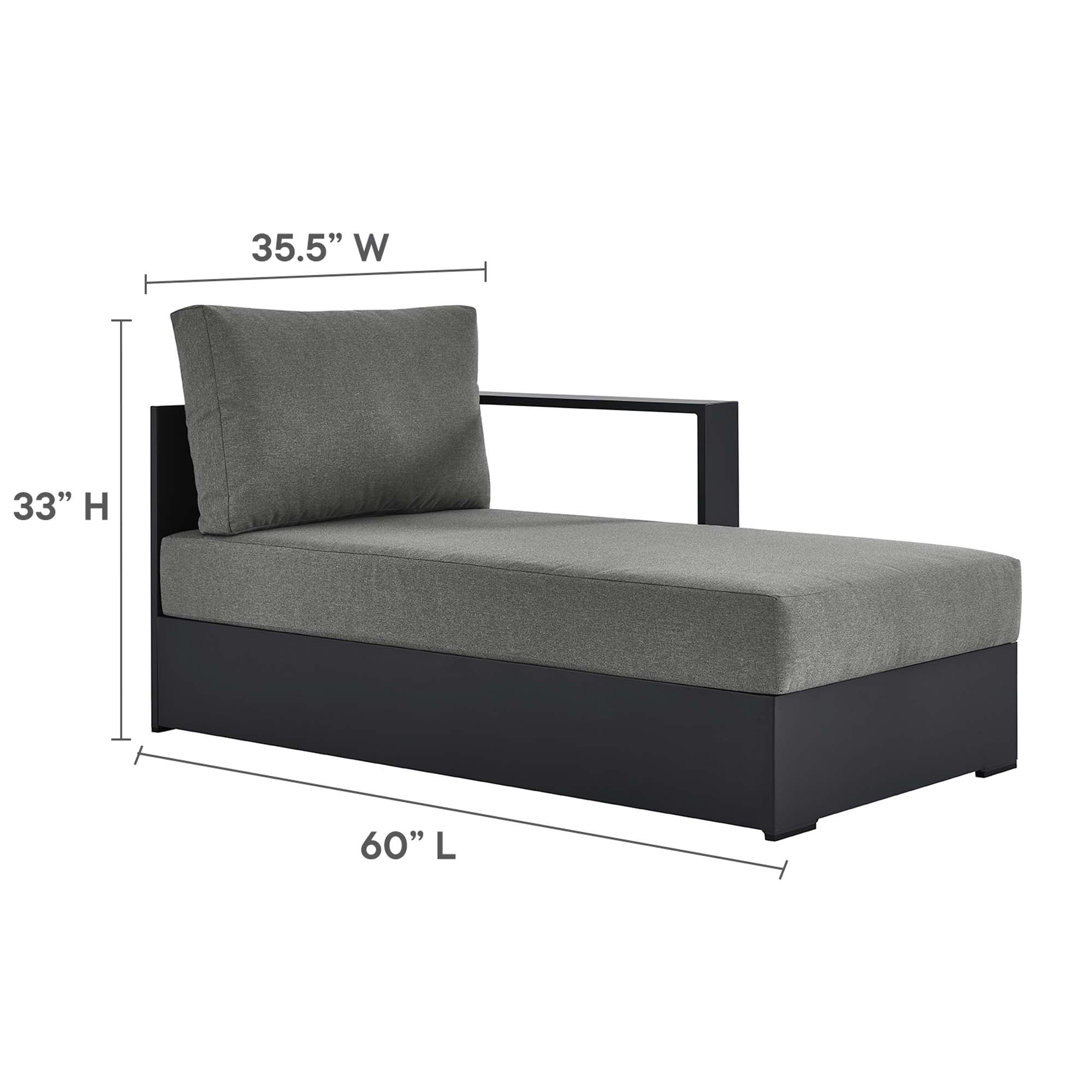 Tulsa 4 Piece Powder Coated Aluminum Sectional