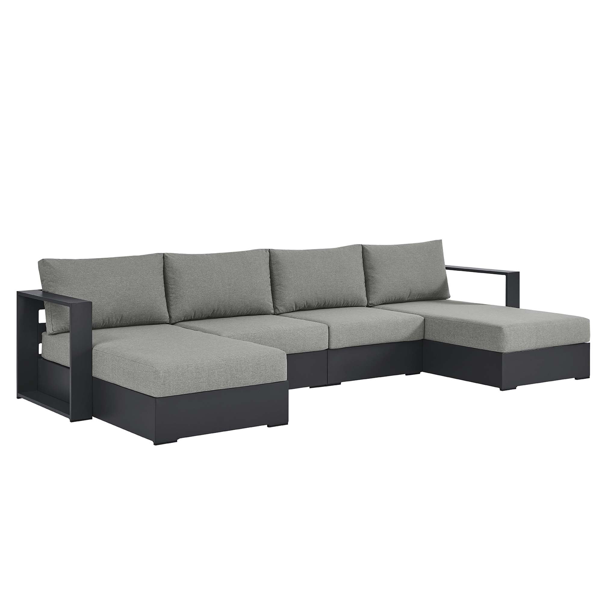 Tulsa 4 Piece Powder Coated Aluminum Sectional