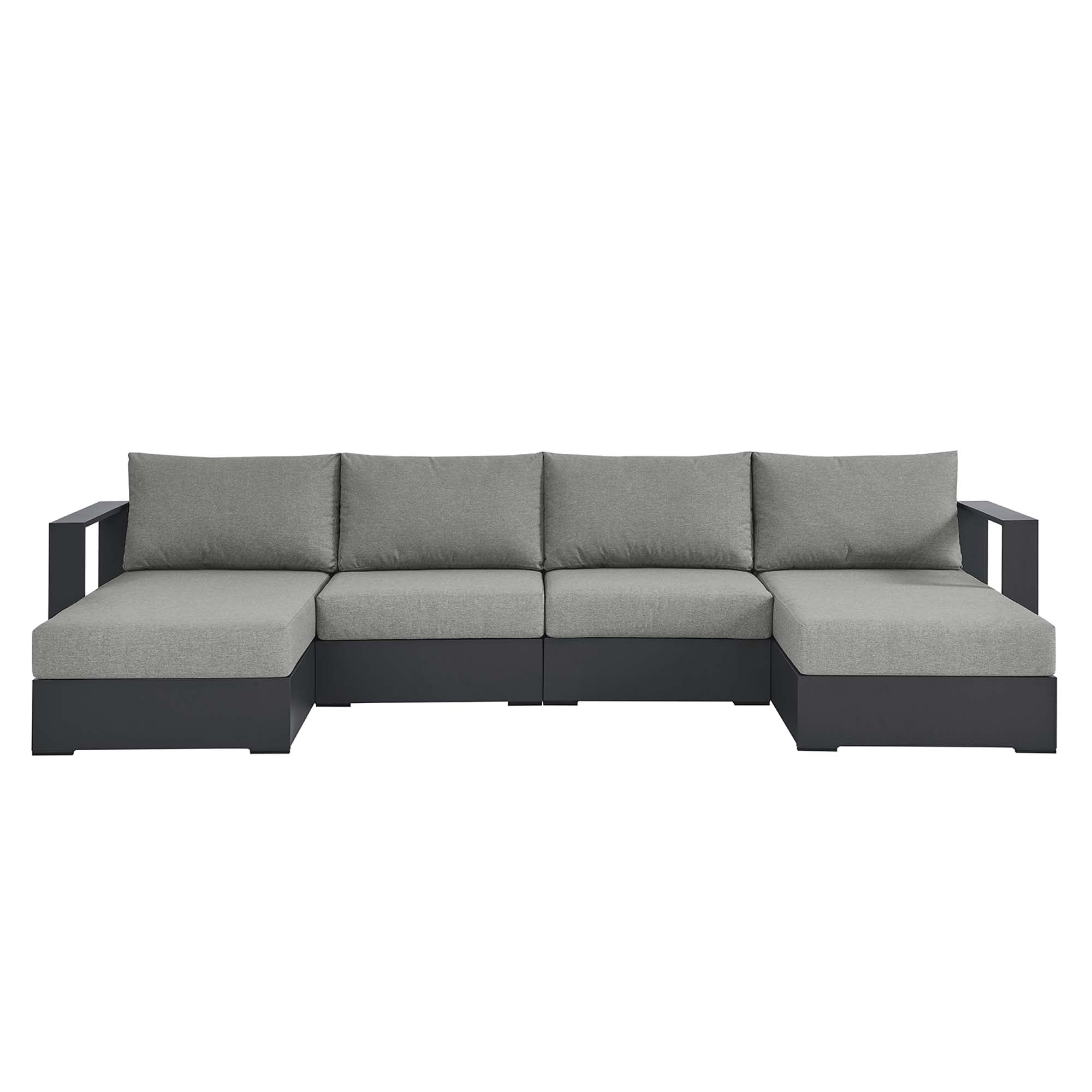 Tulsa 4 Piece Powder Coated Aluminum Sectional