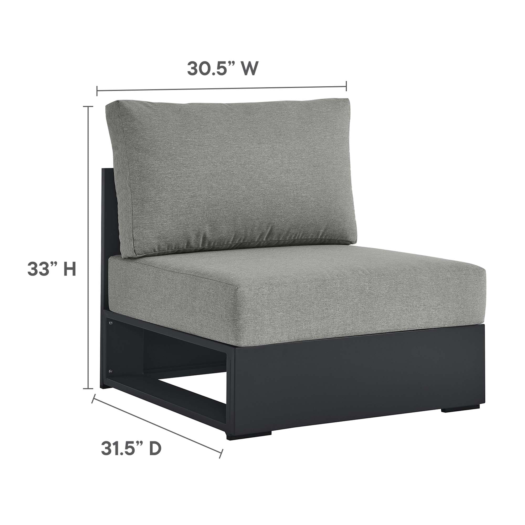 Tulsa 4 Piece Powder Coated Aluminum Sectional