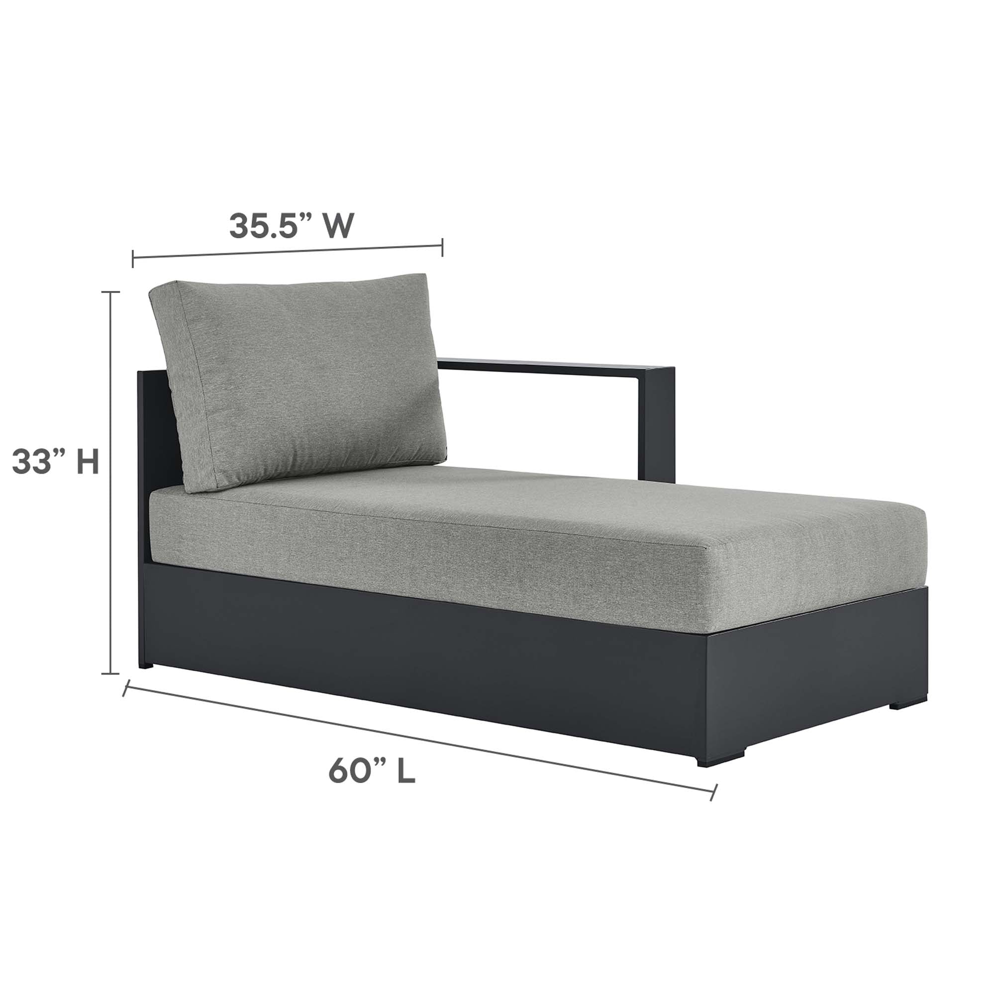 Tulsa 4 Piece Powder Coated Aluminum Sectional