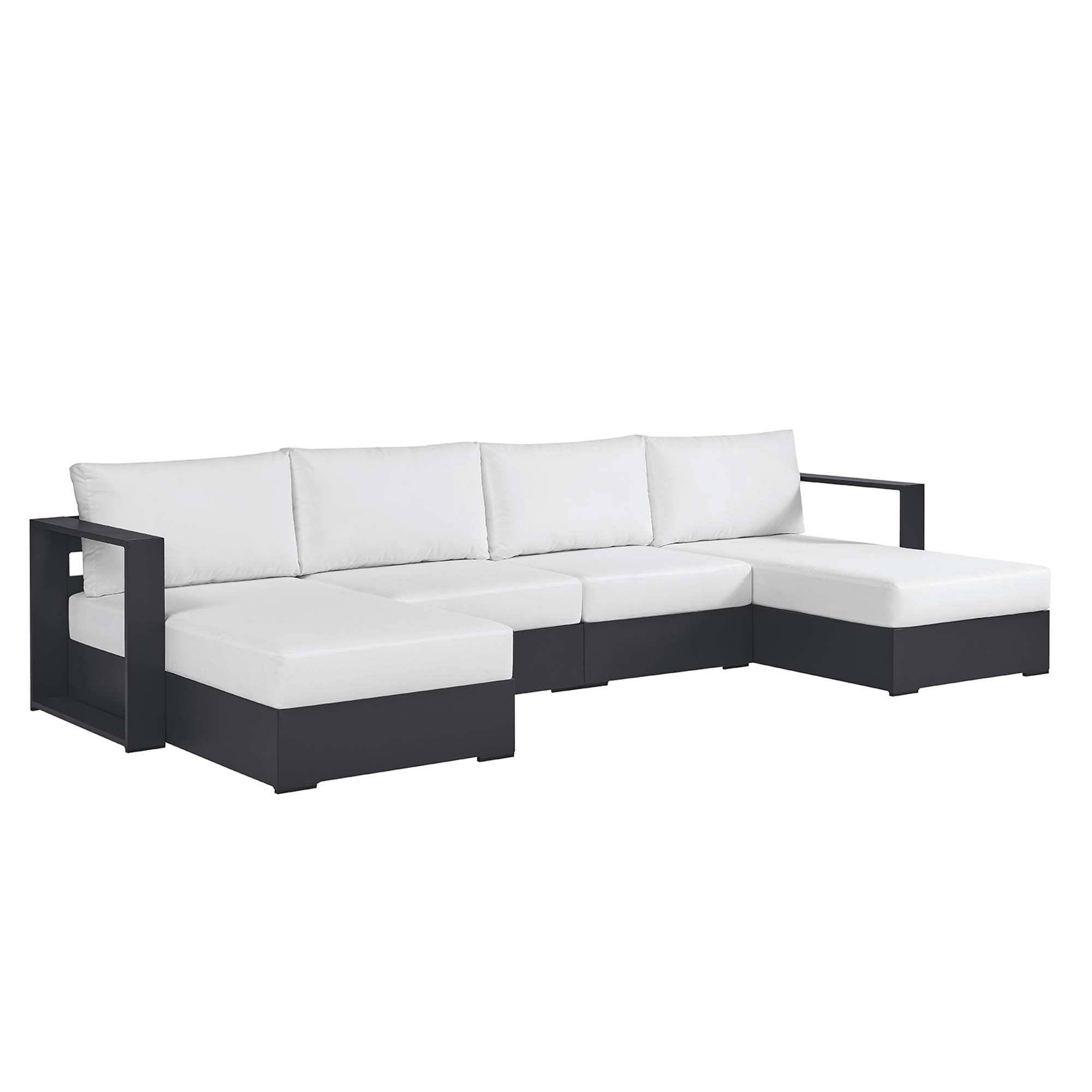 Tulsa 4 Piece Powder Coated Aluminum Sectional