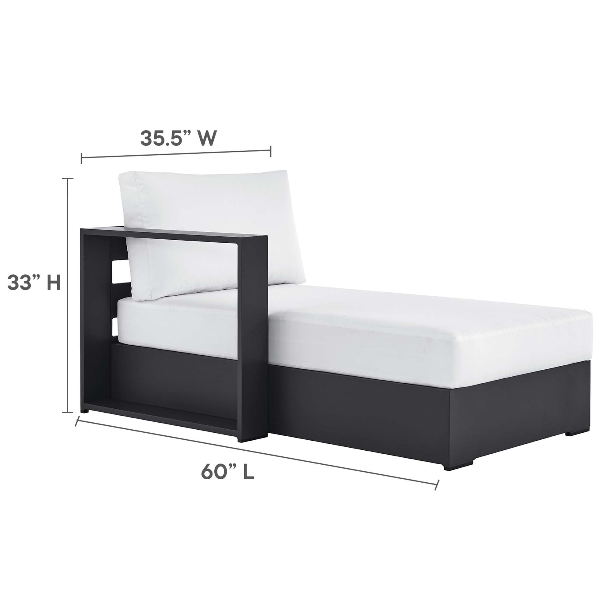 Tulsa 4 Piece Powder Coated Aluminum Sectional