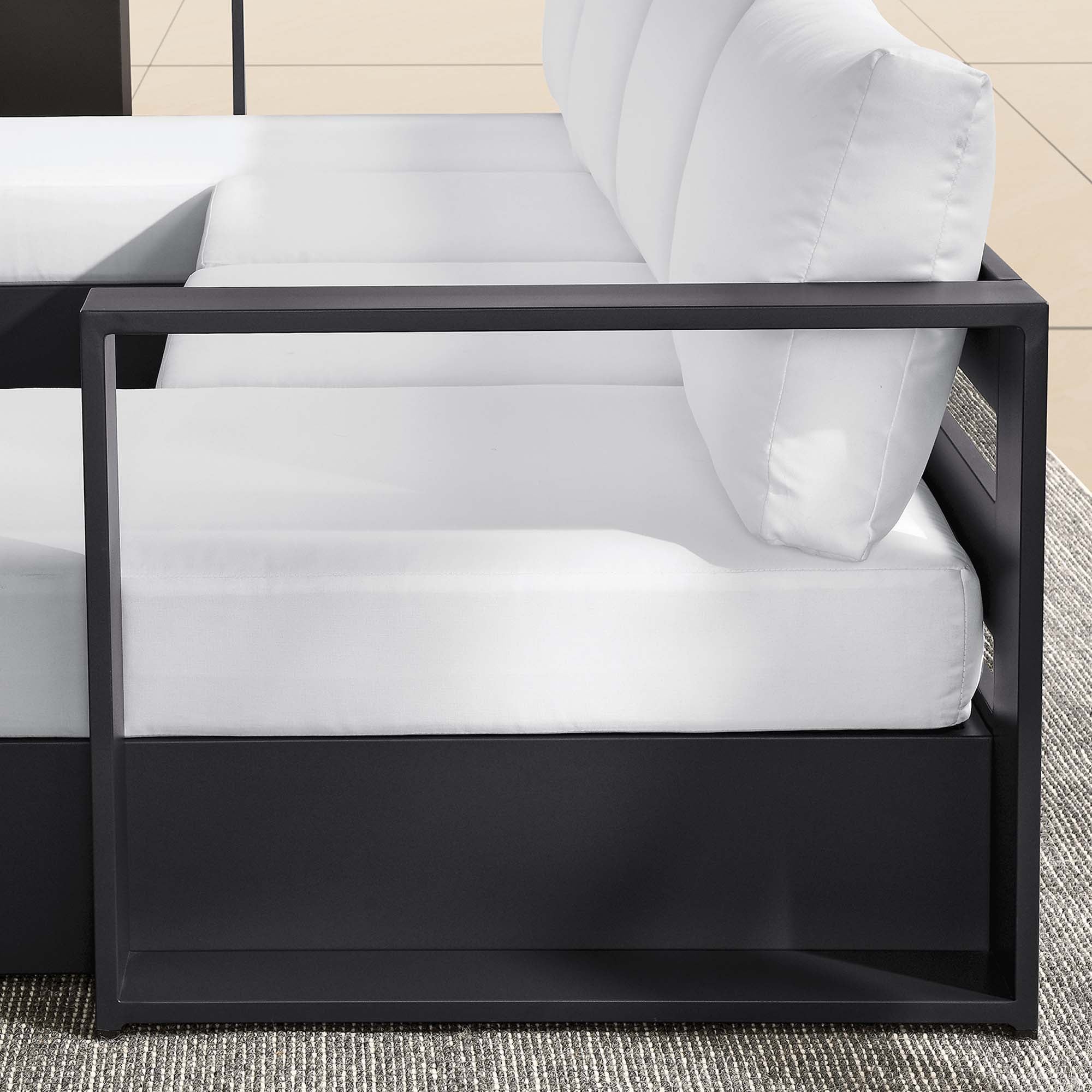 Tulsa 4 Piece Powder Coated Aluminum Sectional