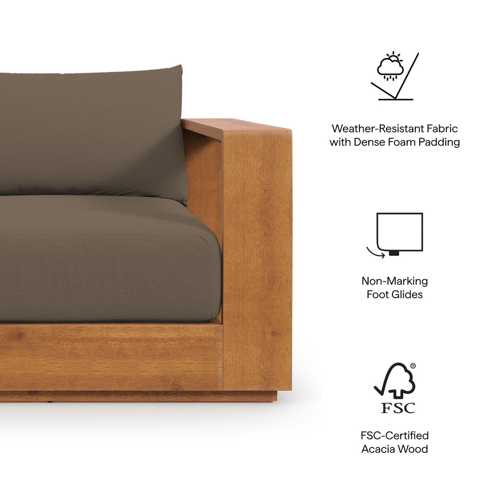 Tulsa Outdoor Acacia Wood Chair