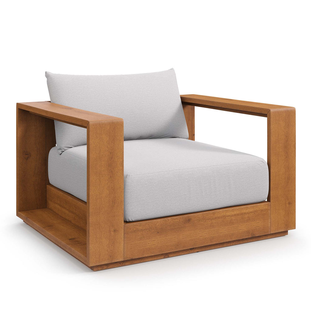 Tulsa 3 Piece Outdoor Acacia Wood Set of 2 Chairs and Side Table