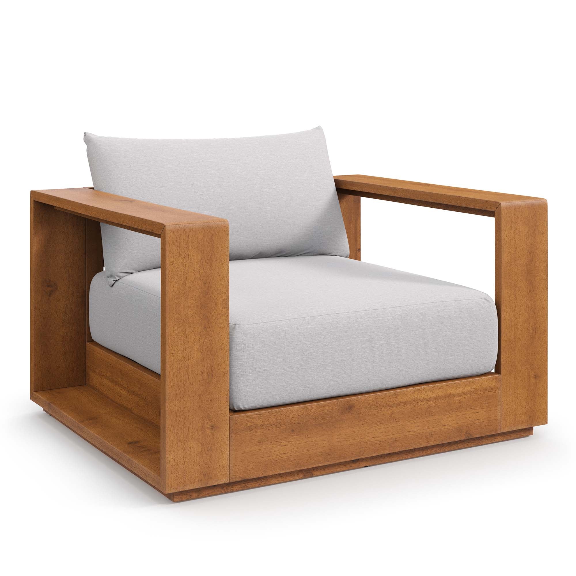 Tulsa 3 Piece Outdoor Acacia Wood Set of 2 Chairs and Side Table