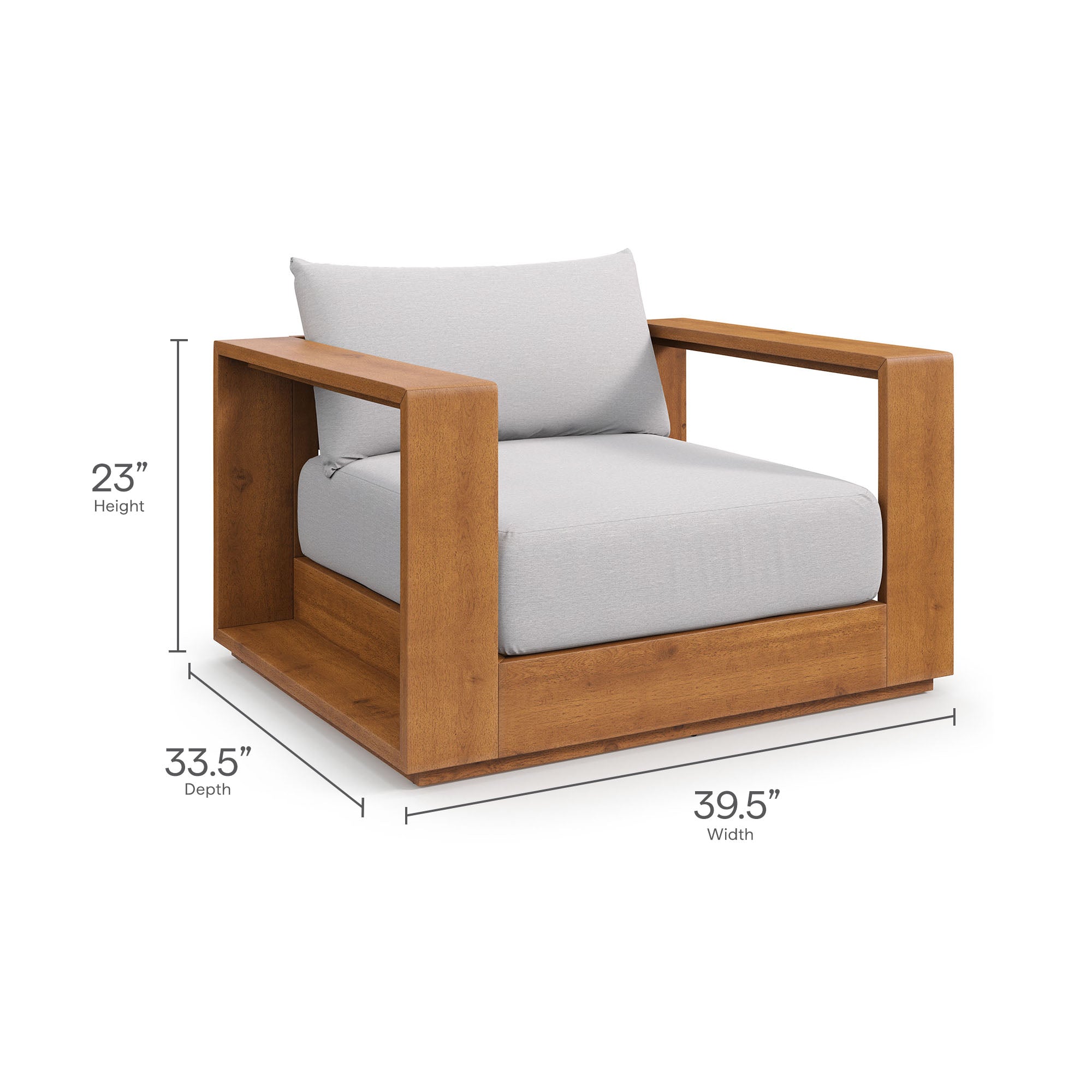 Tulsa Outdoor Acacia Wood Chair