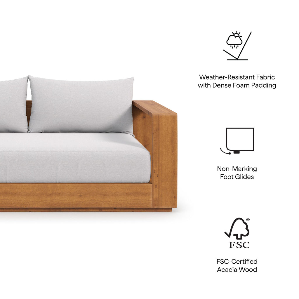 Tulsa Acacia Wood Loveseat