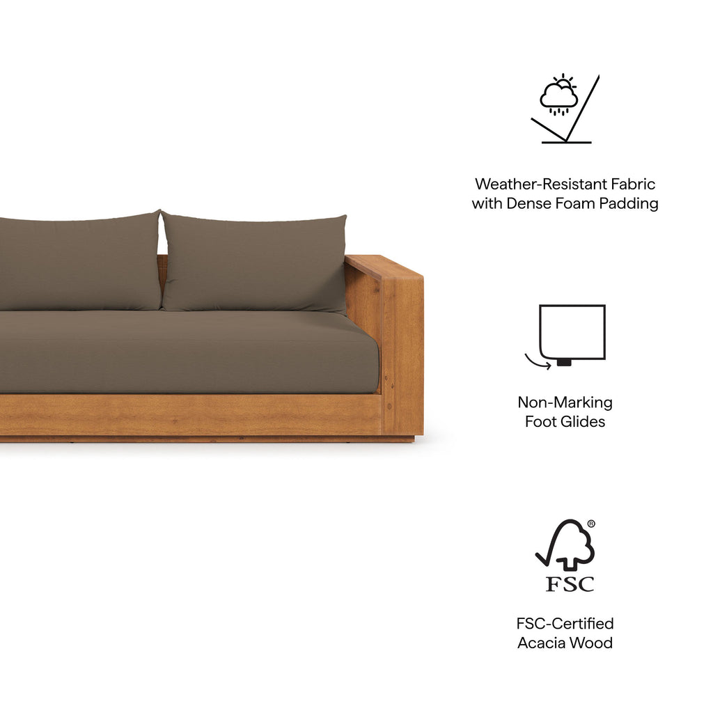 Tulsa Acacia Wood Sofa