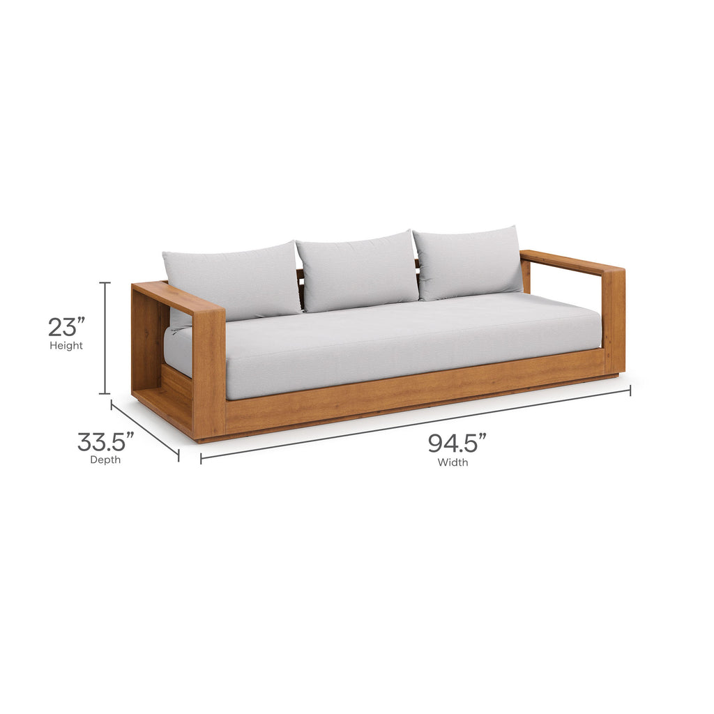 Tulsa Acacia Wood Sofa