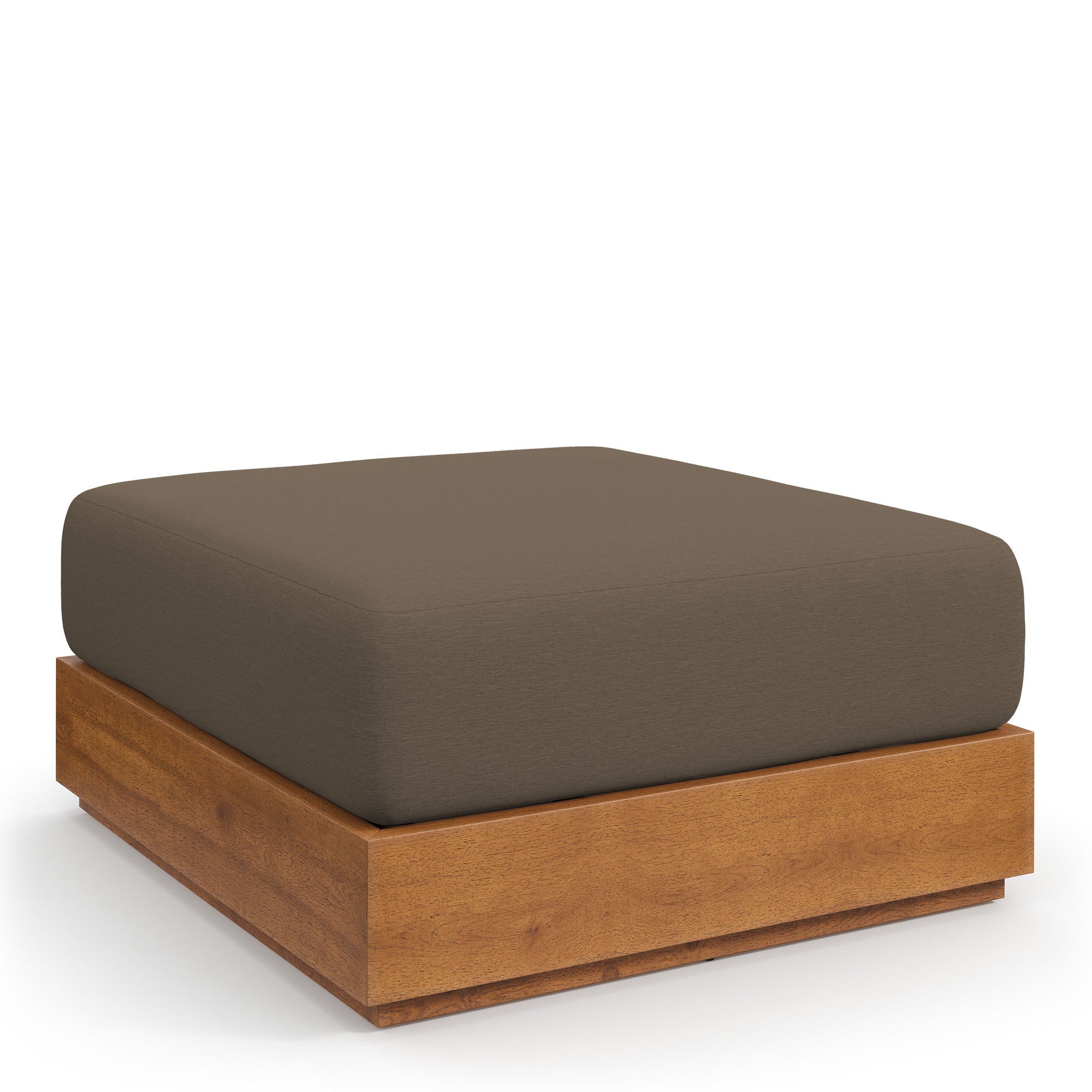 Tulsa Outdoor Acacia Wood Ottoman