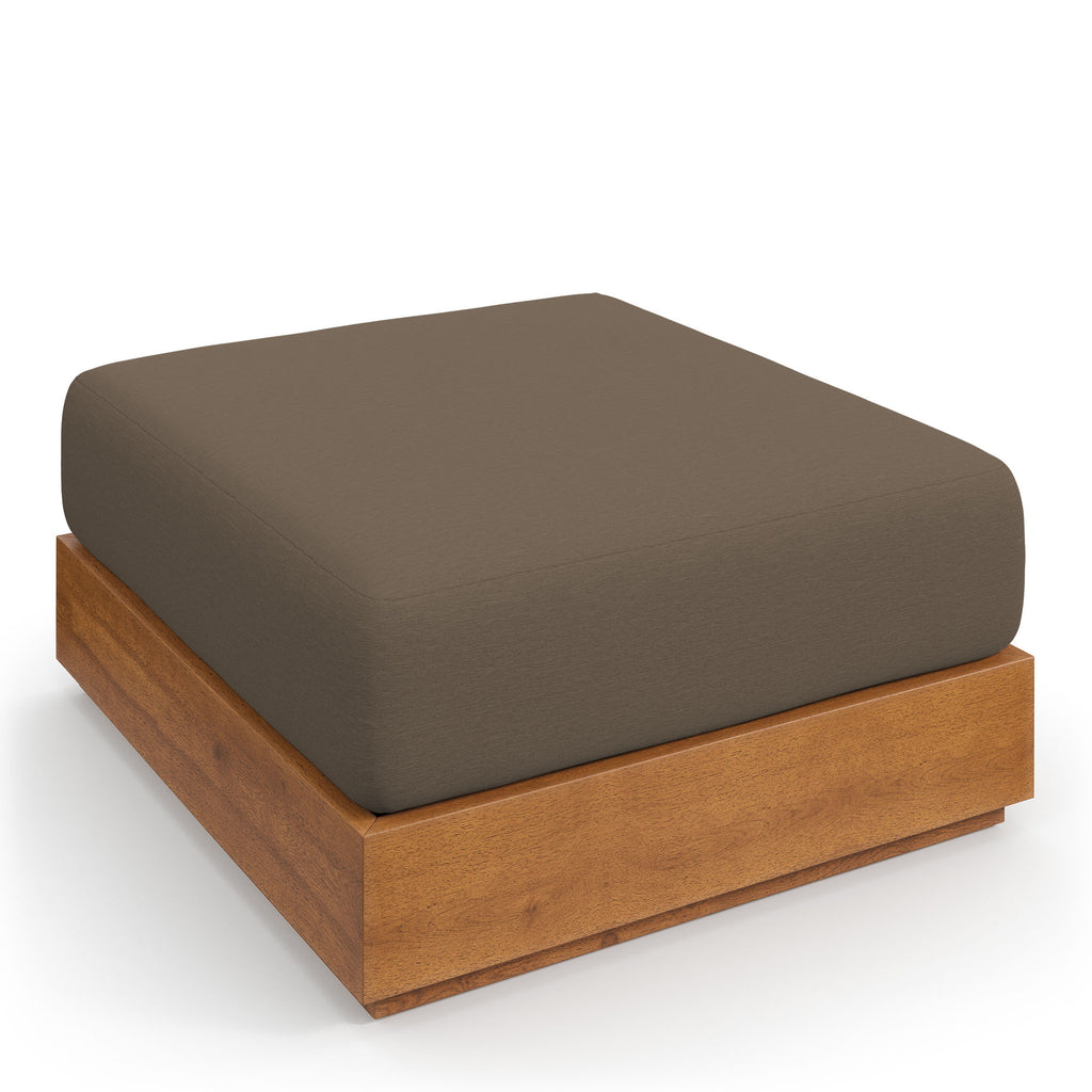 Tulsa Outdoor Acacia Wood Ottoman