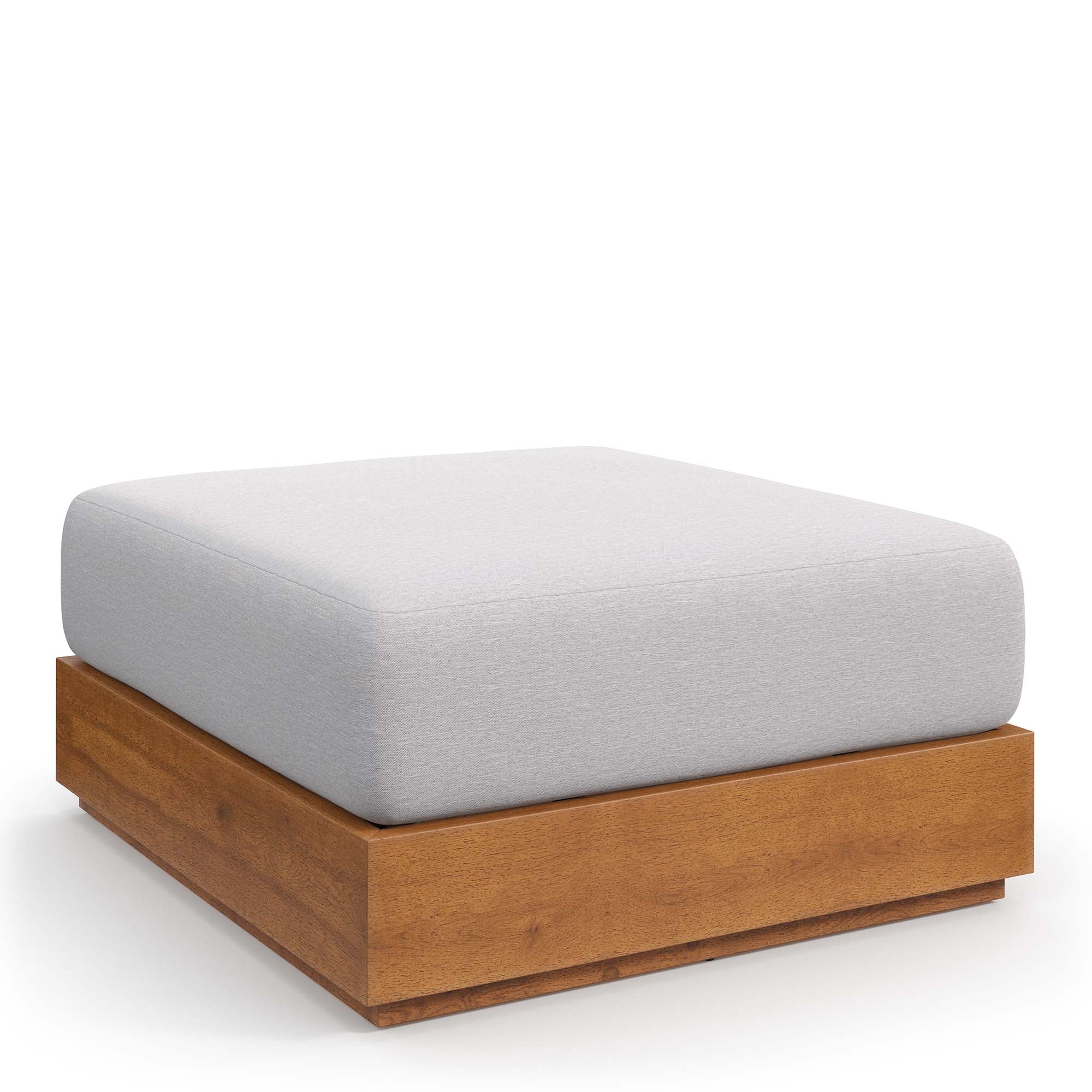 Tulsa Outdoor Acacia Wood Ottoman