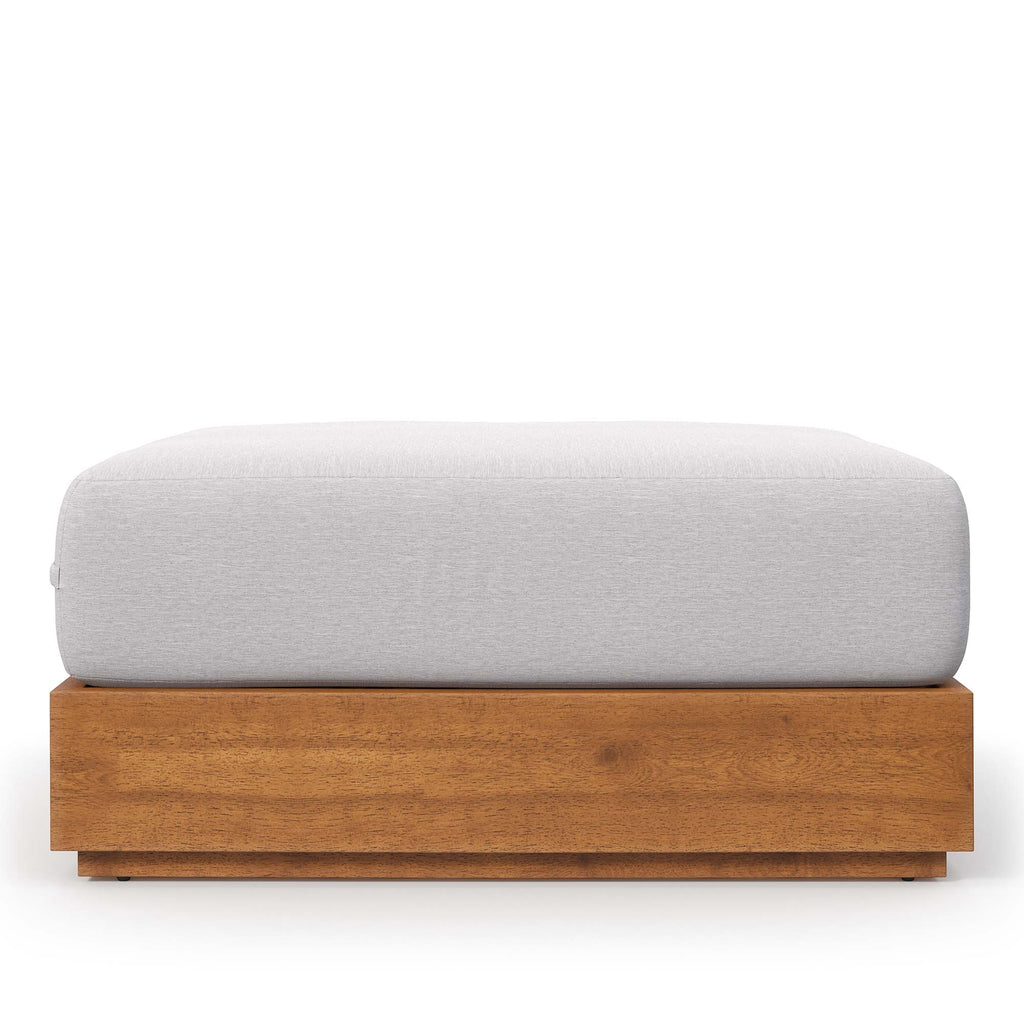 Tulsa Outdoor Acacia Wood Ottoman