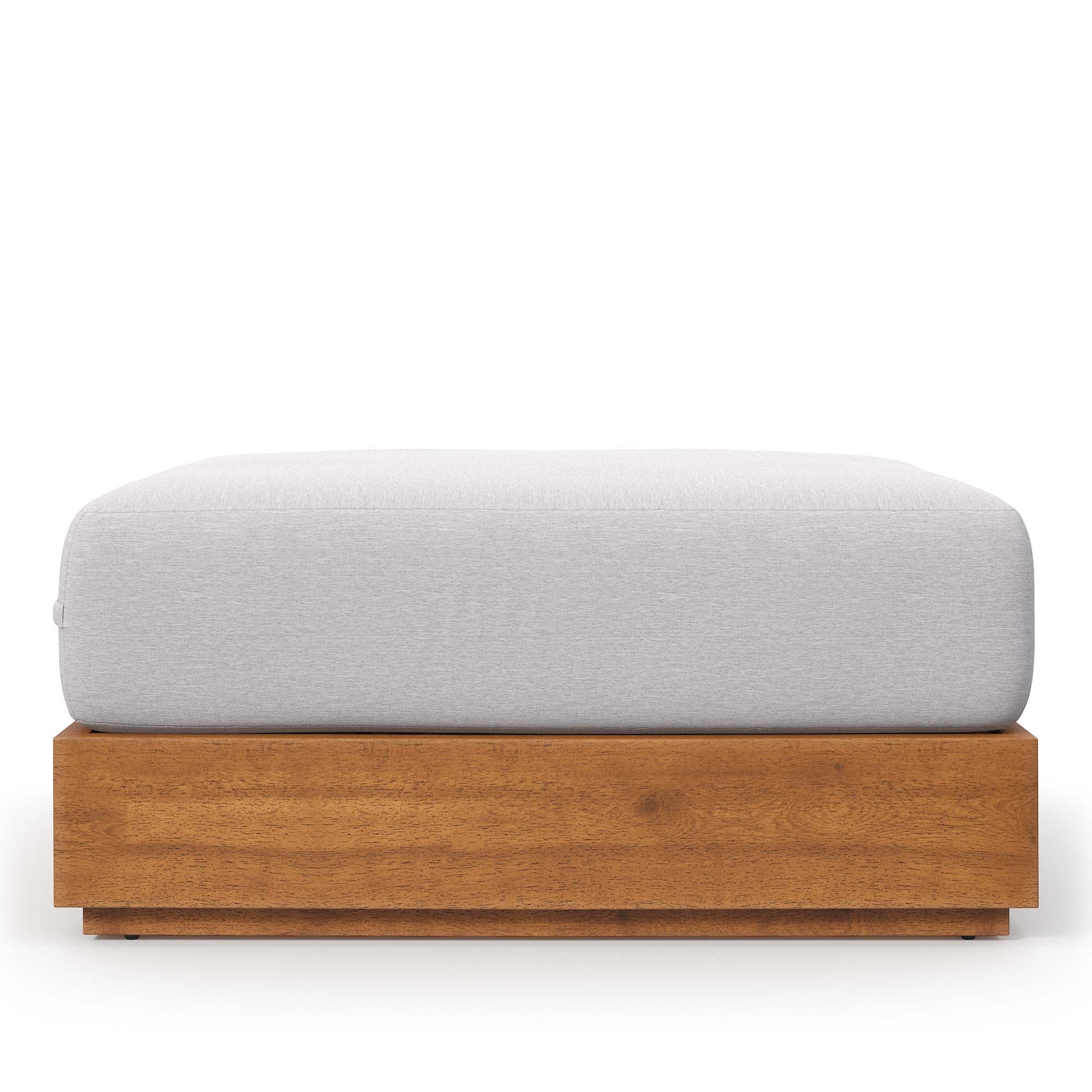 Tulsa Outdoor Acacia Wood Ottoman