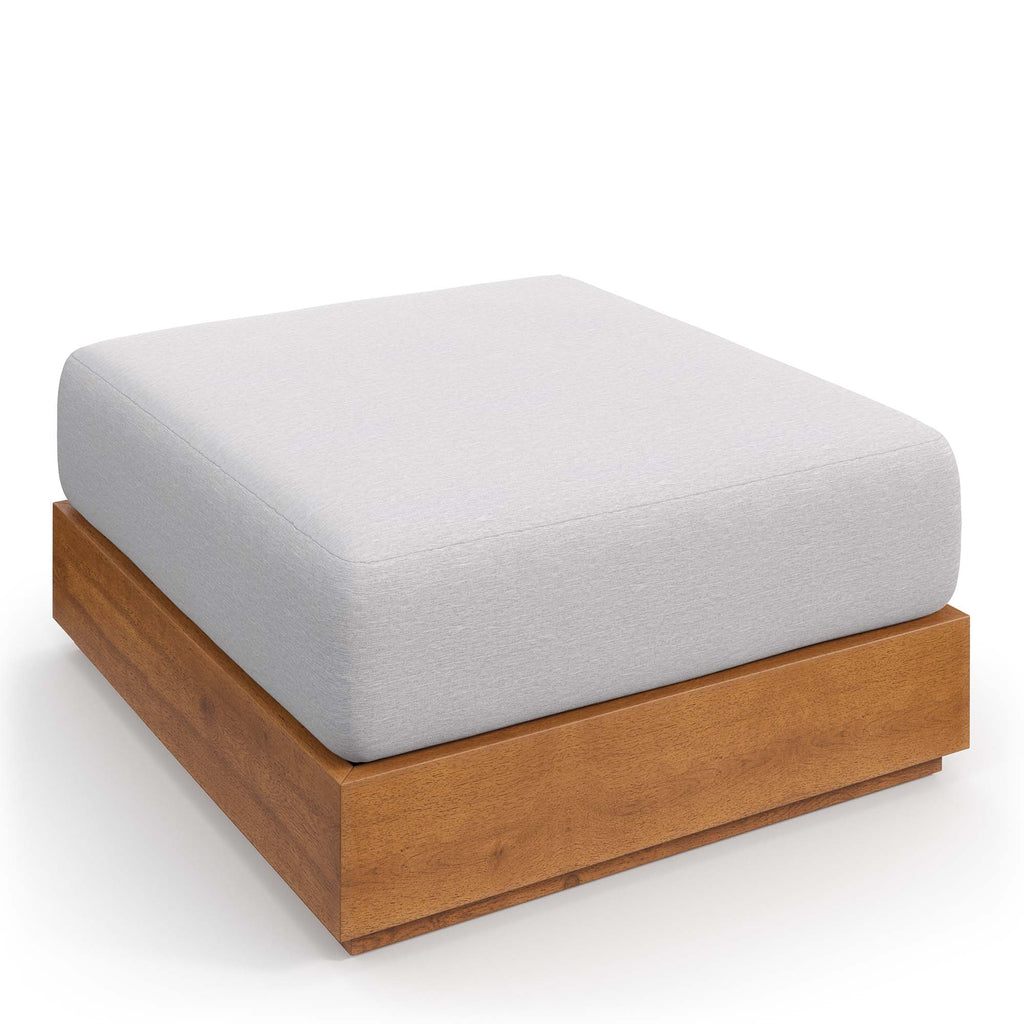 Tulsa Outdoor Acacia Wood Ottoman