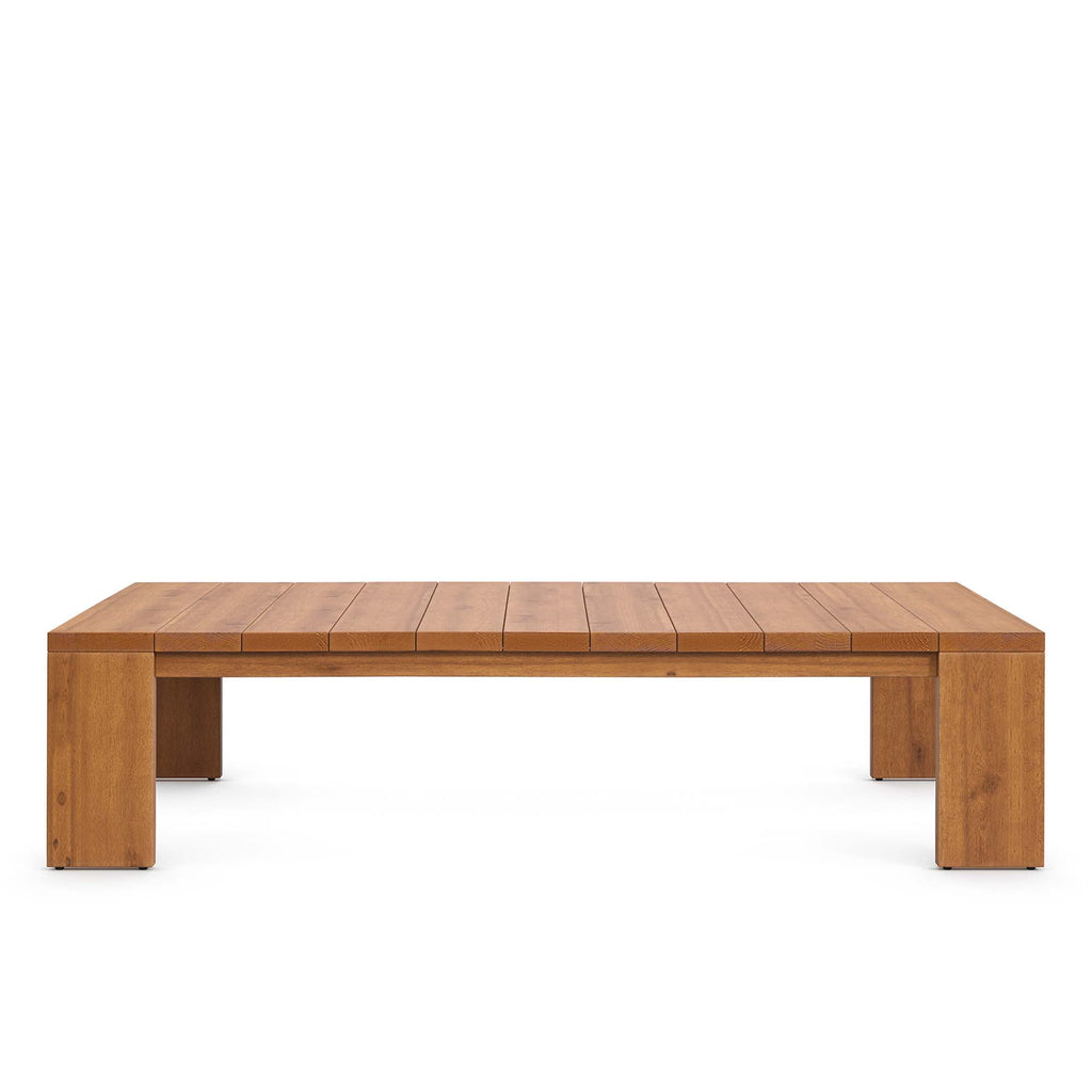 Tulsa 2 Piece Outdoor Acacia Wood Sofa and Coffee Table Set