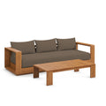Tulsa 2 Piece Outdoor Acacia Wood Sofa and Coffee Table Set