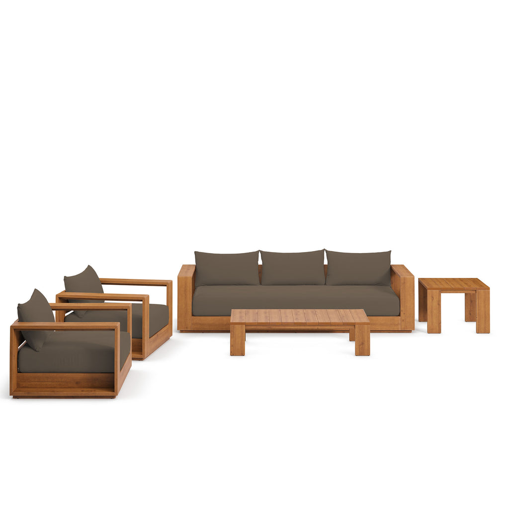 Tulsa 5 Piece Outdoor Acacia Wood Set