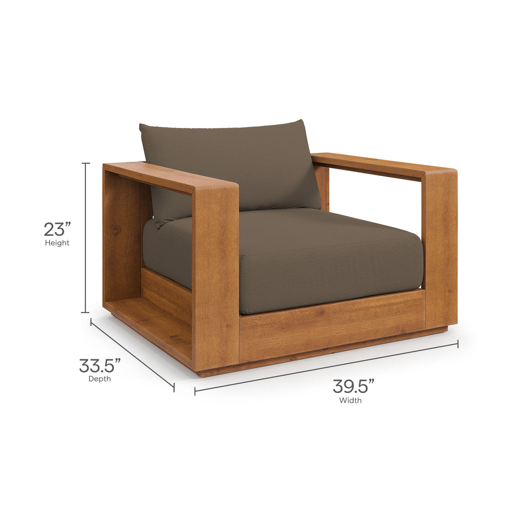 Tulsa 5 Piece Outdoor Acacia Wood Set