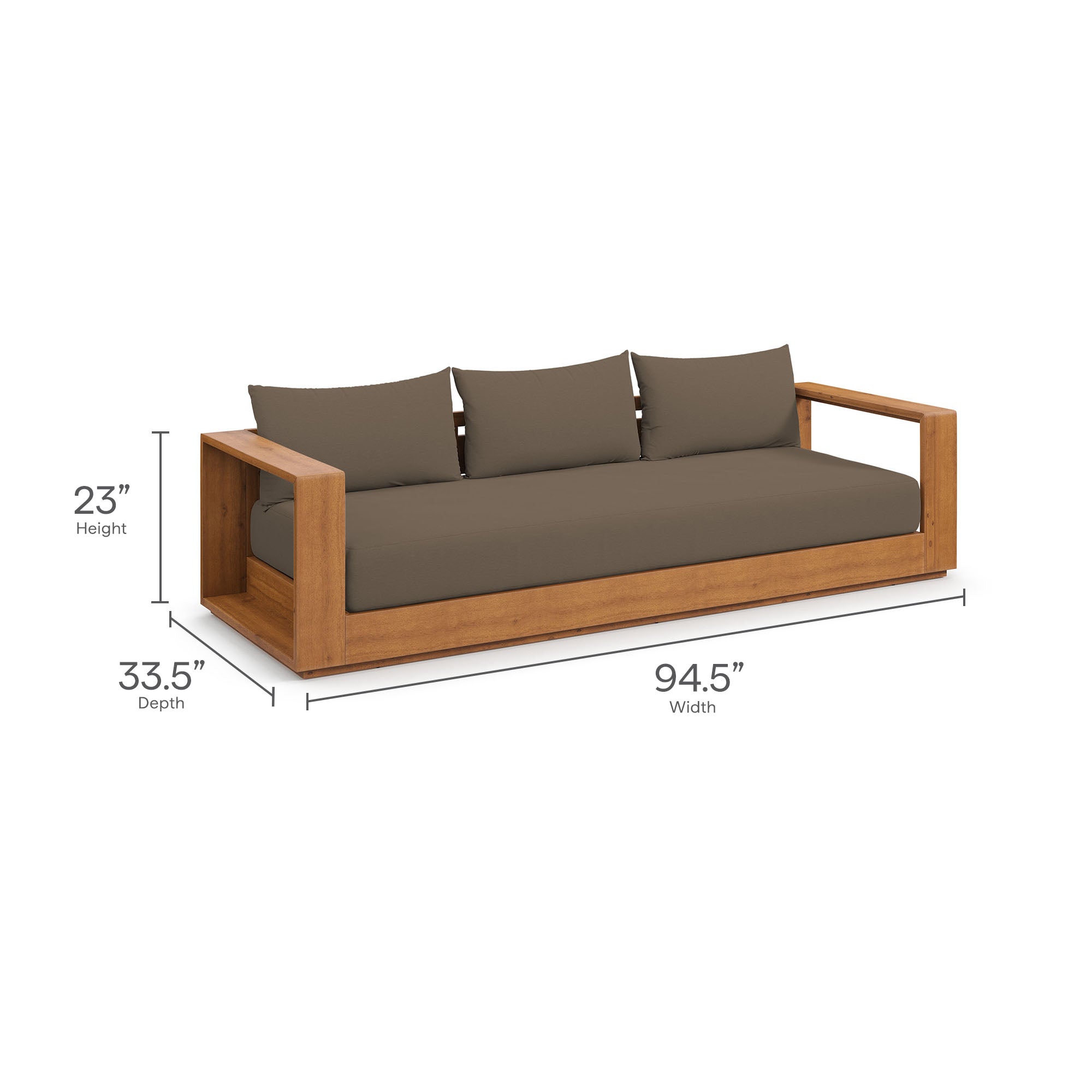 Tulsa 5 Piece Outdoor Acacia Wood Set