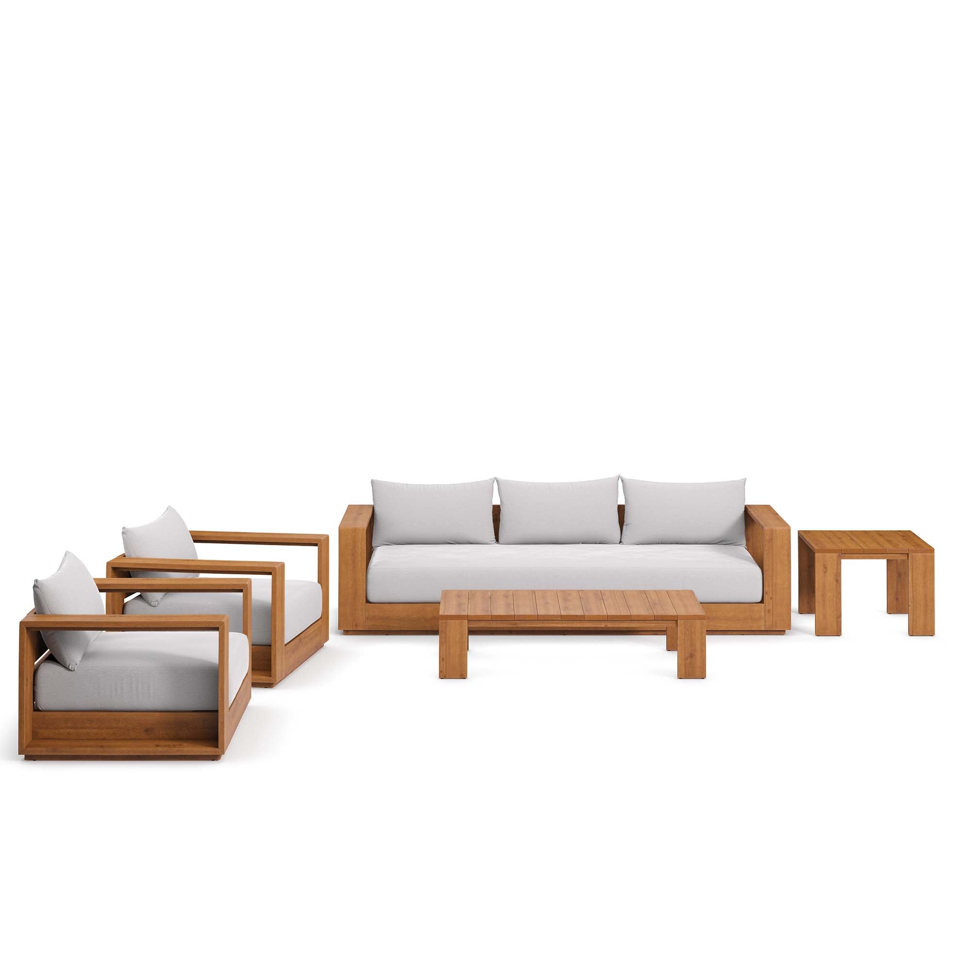 Tulsa 5 Piece Outdoor Acacia Wood Set