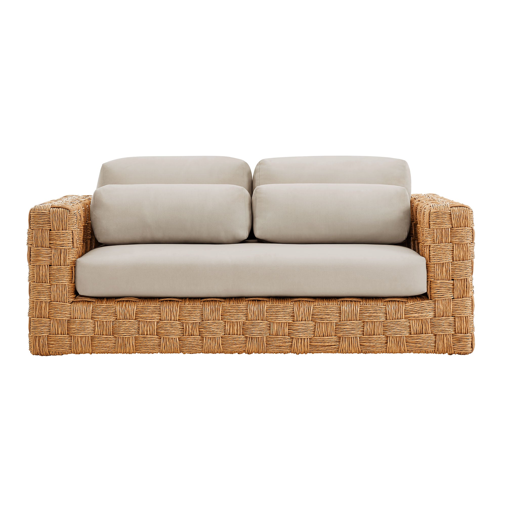 Steffen Wicker Rattan Loveseat