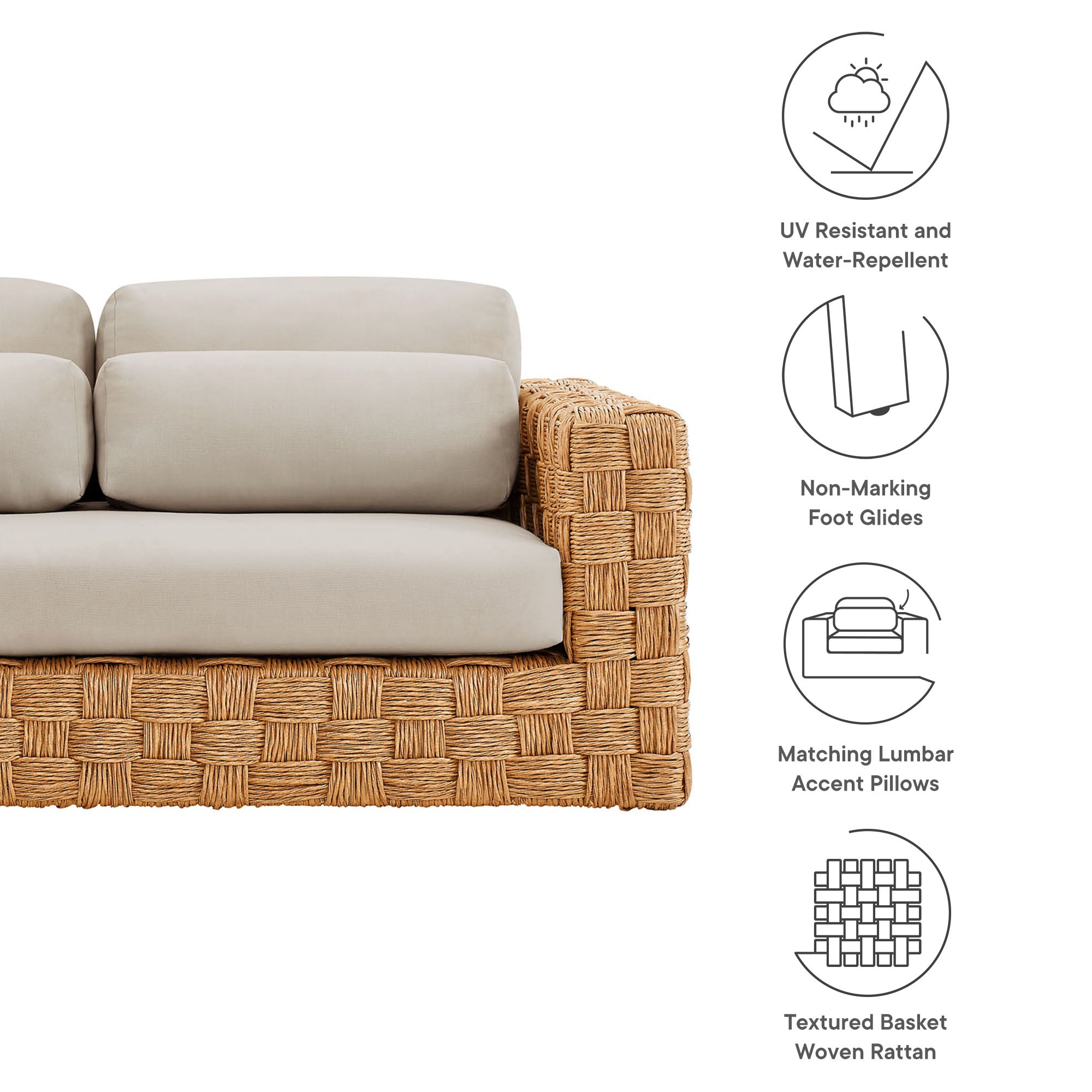 Steffen Wicker Rattan Loveseat