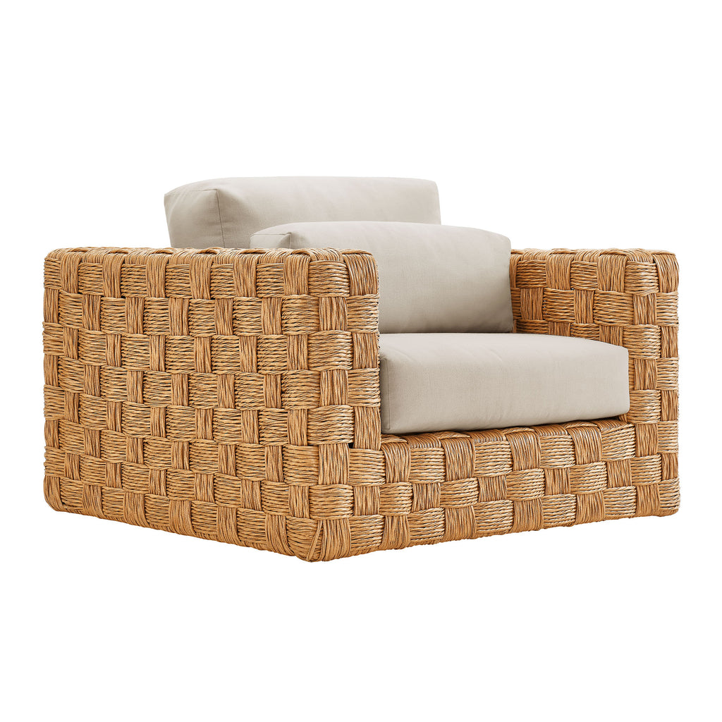 Steffen Outdoor Wicker Rattan Armchair