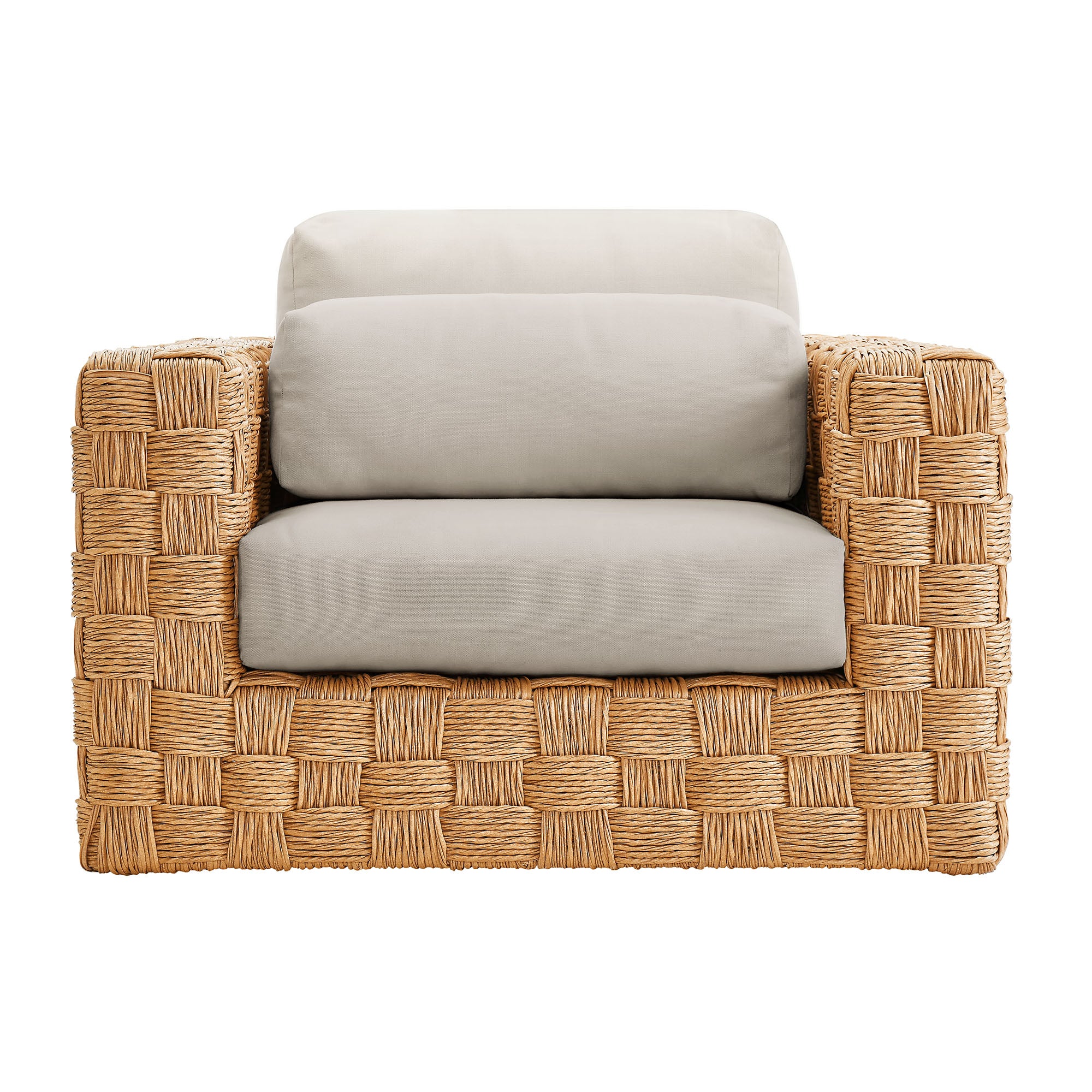 Steffen Outdoor Wicker Rattan Armchair